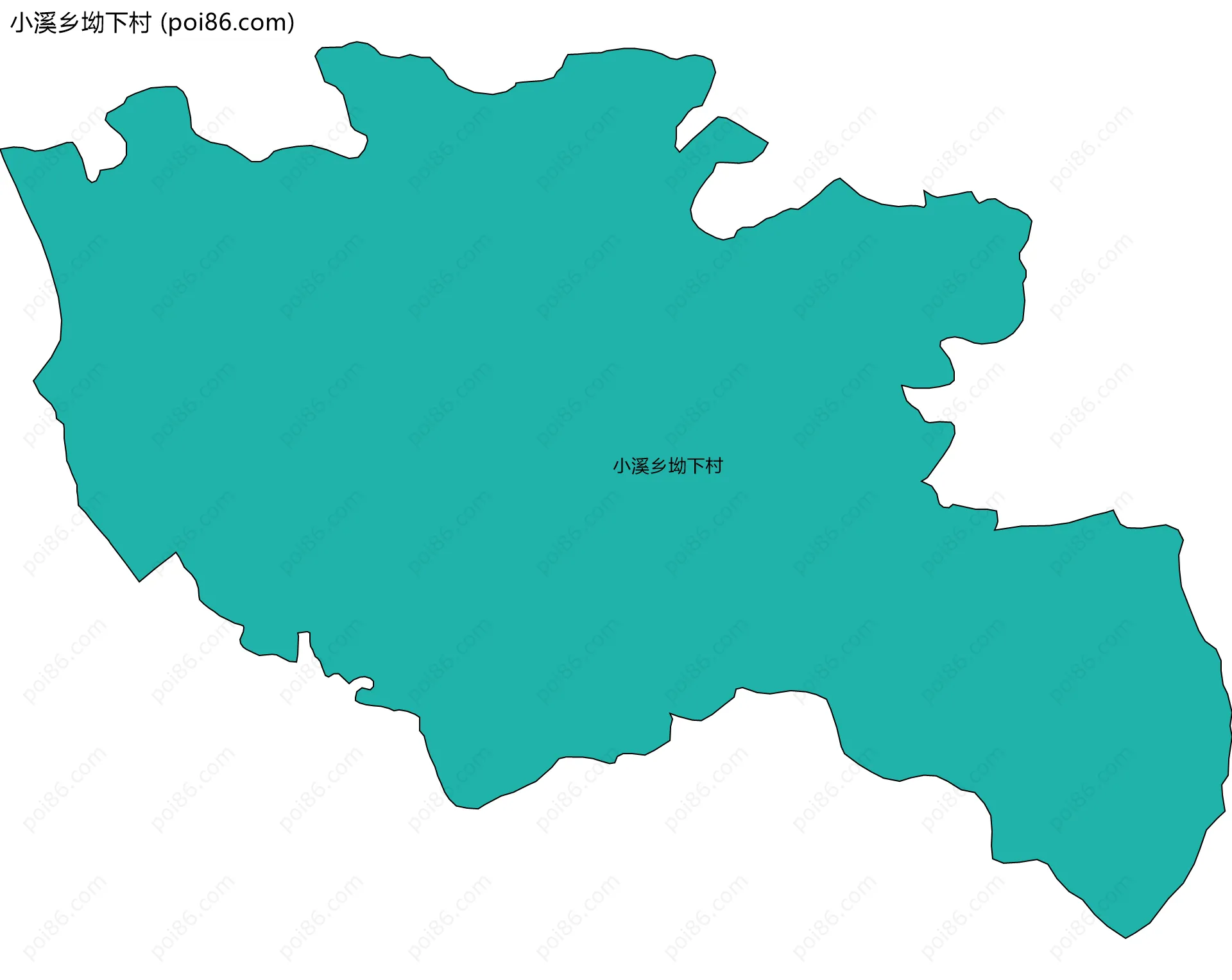 小溪乡坳下村边界地图