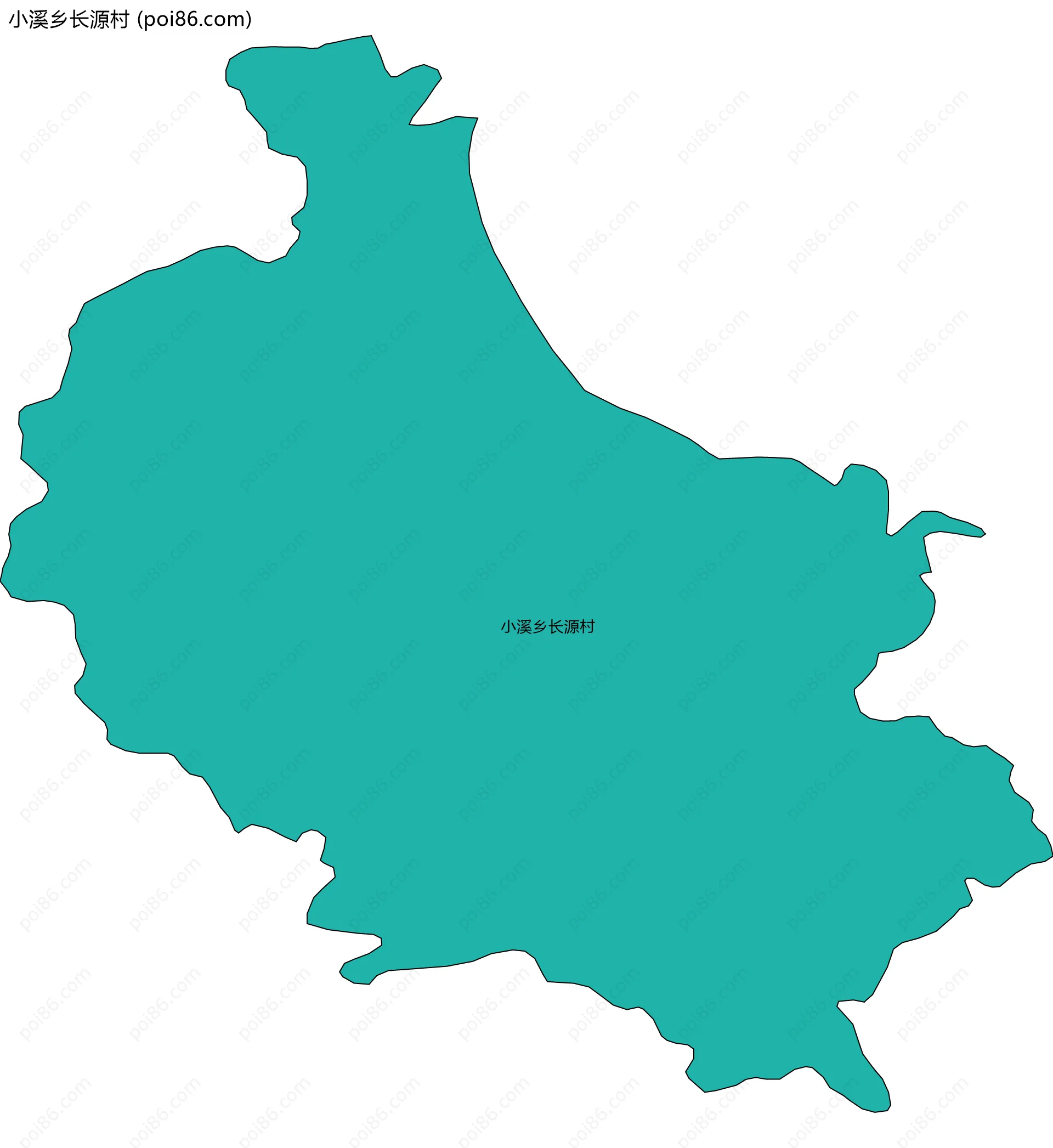 小溪乡长源村边界地图