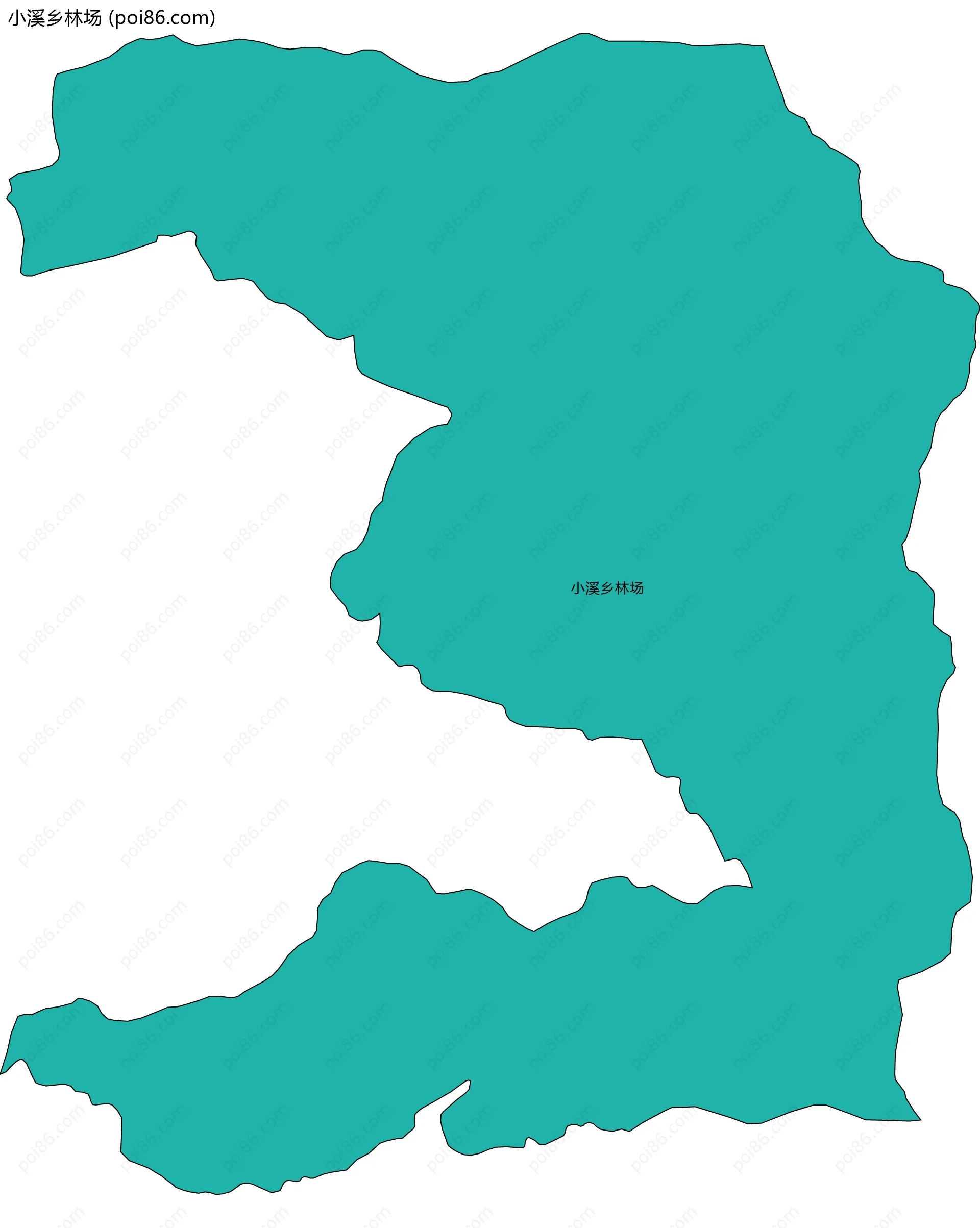 小溪乡林场边界地图