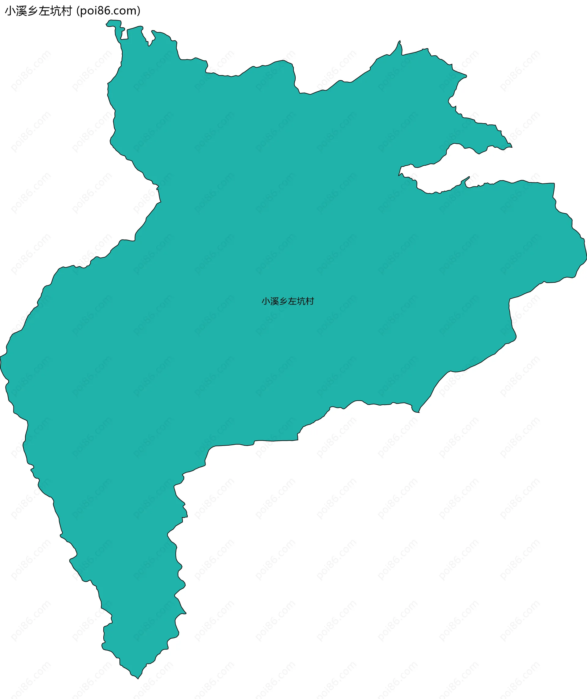 小溪乡左坑村边界地图