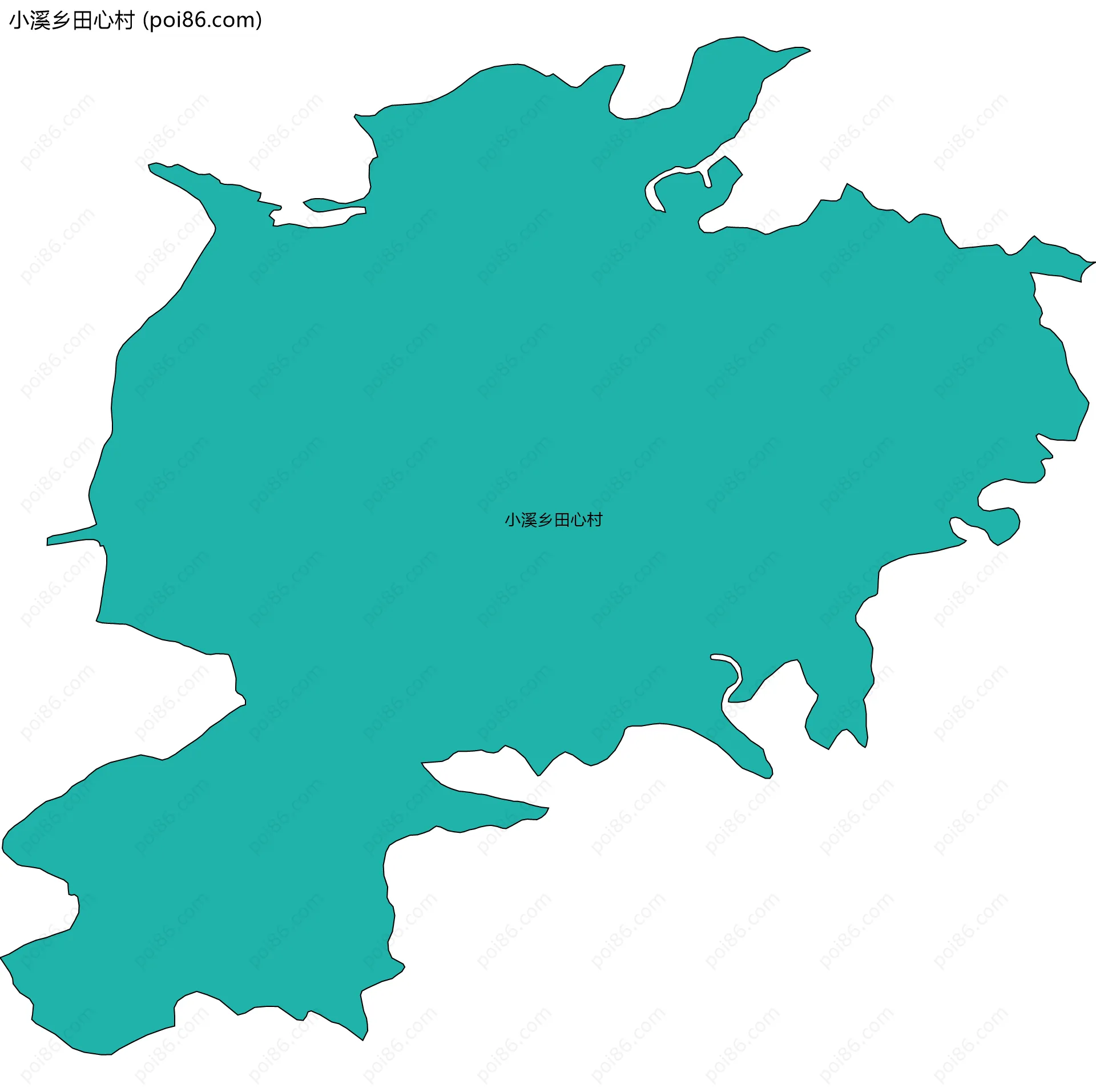 小溪乡田心村边界地图