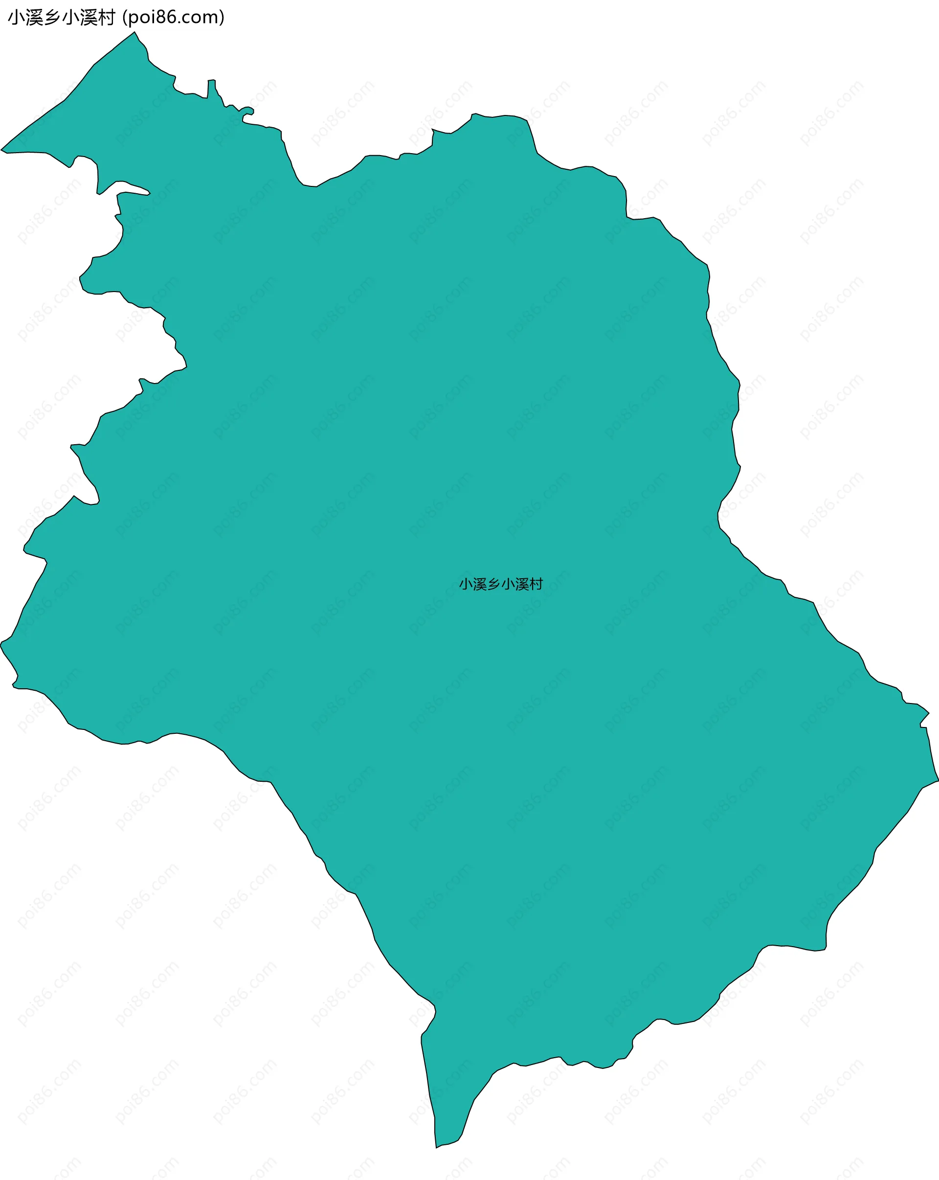 小溪乡小溪村边界地图