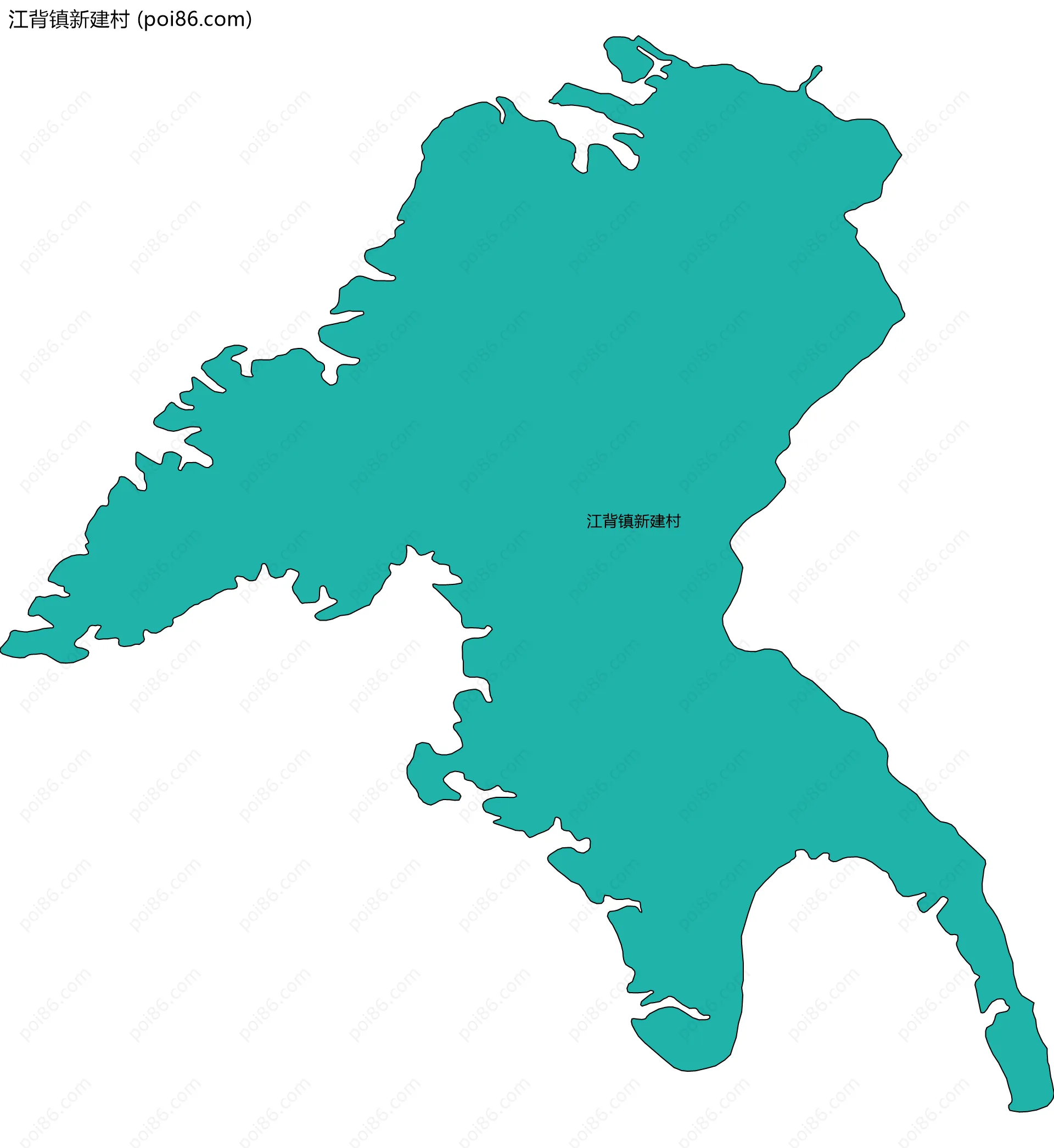 江背镇新建村边界地图