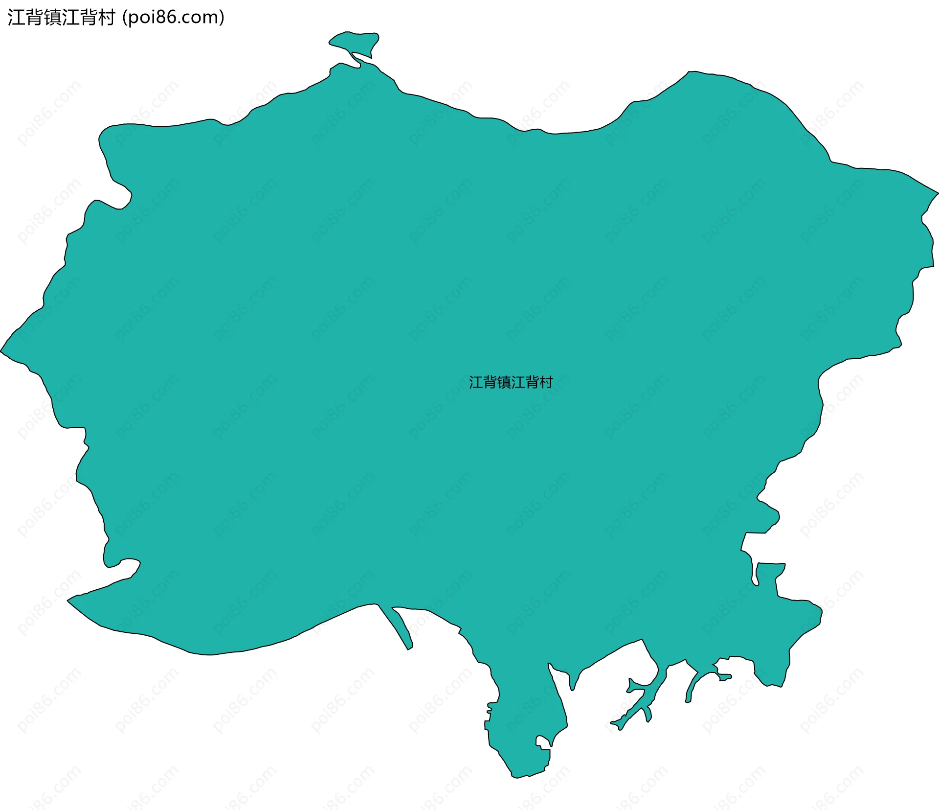 江背镇江背村边界地图