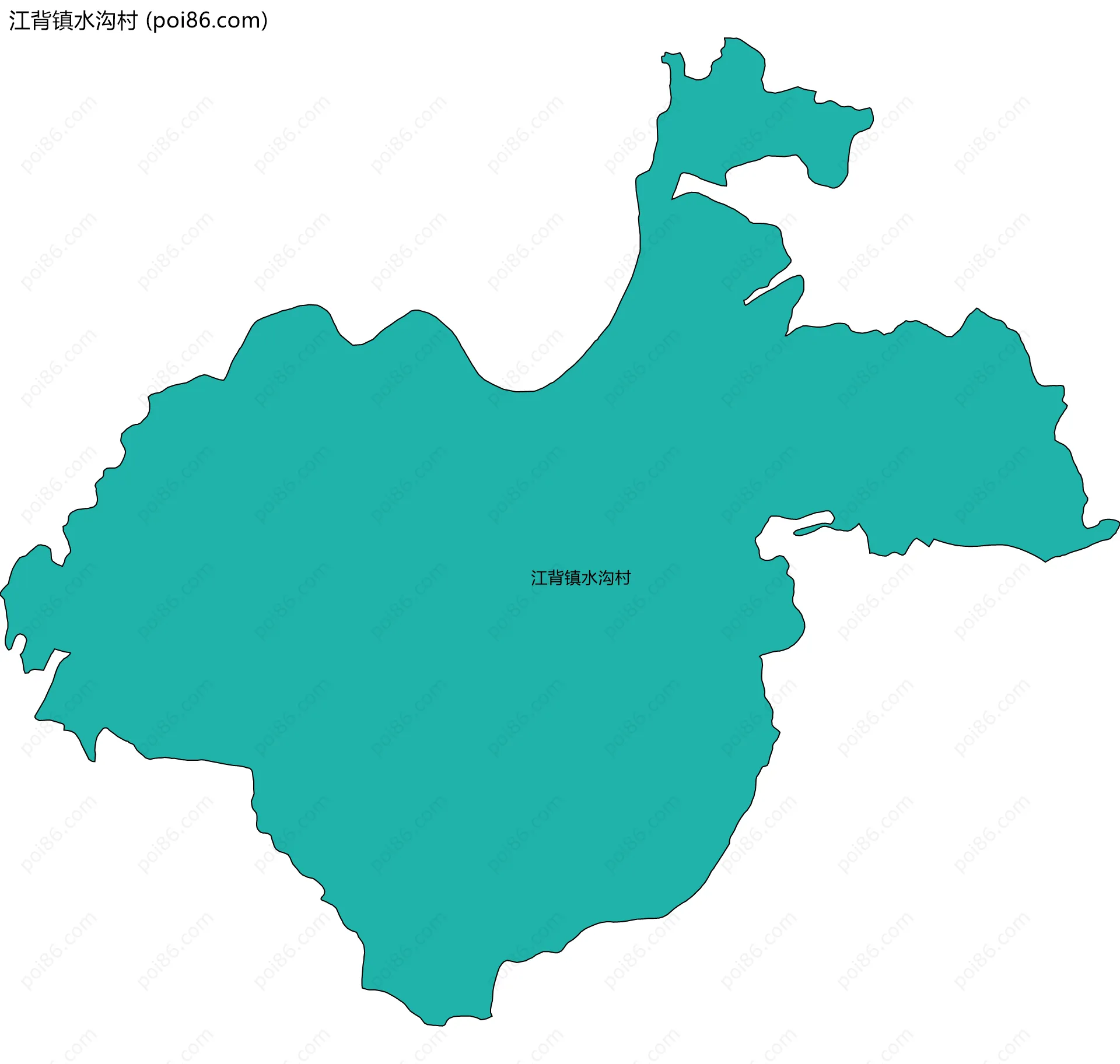 江背镇水沟村边界地图