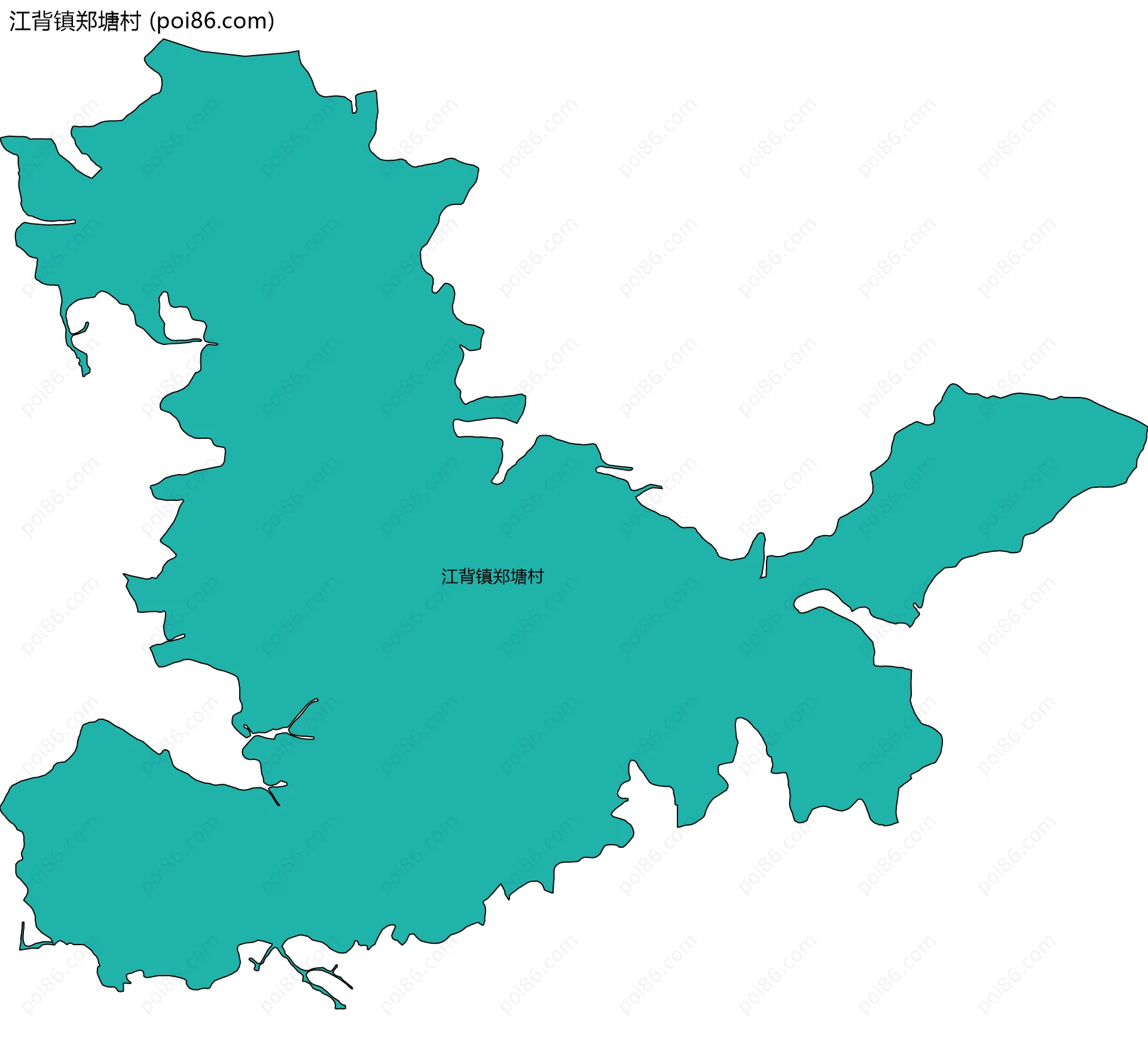 江背镇郑塘村边界地图
