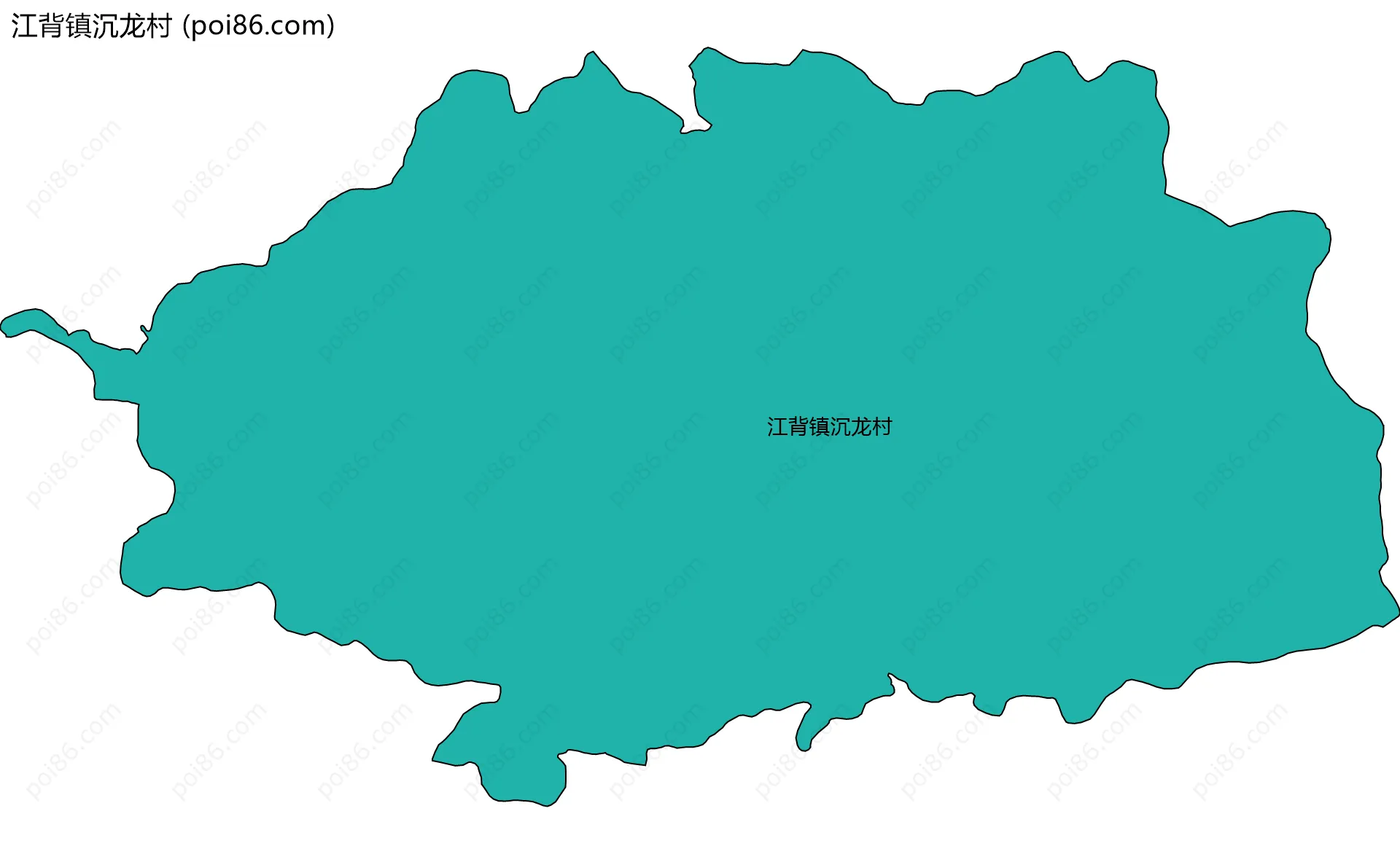 江背镇沉龙村边界地图