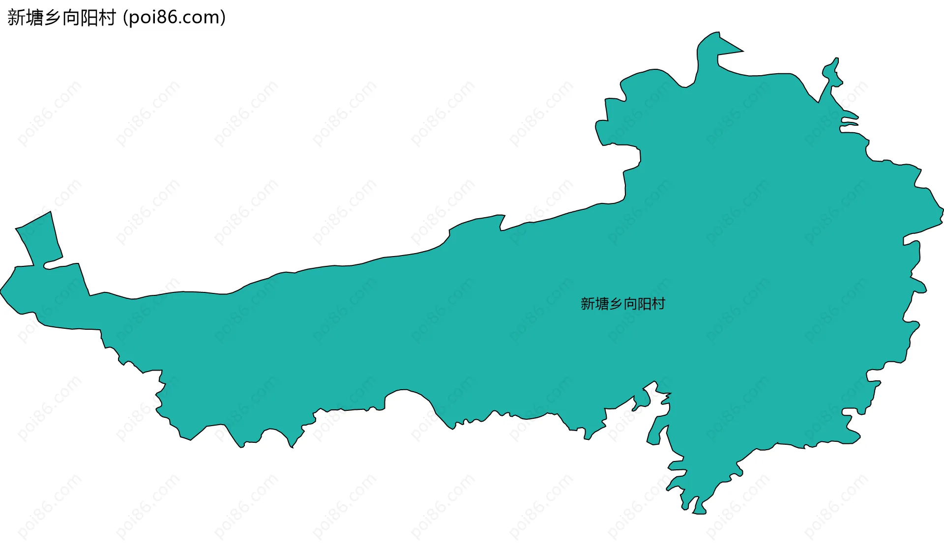 新塘乡向阳村边界地图