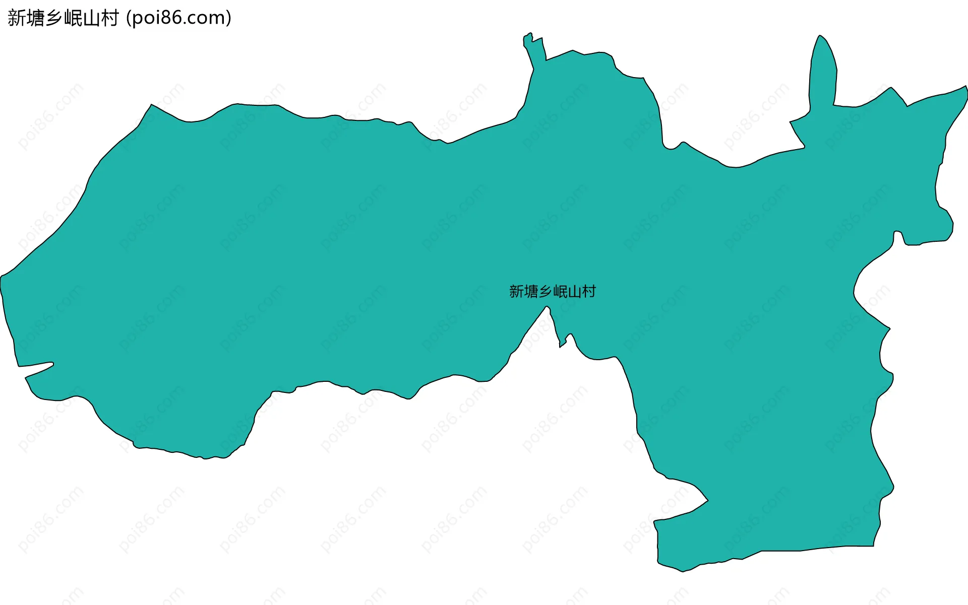新塘乡岷山村边界地图
