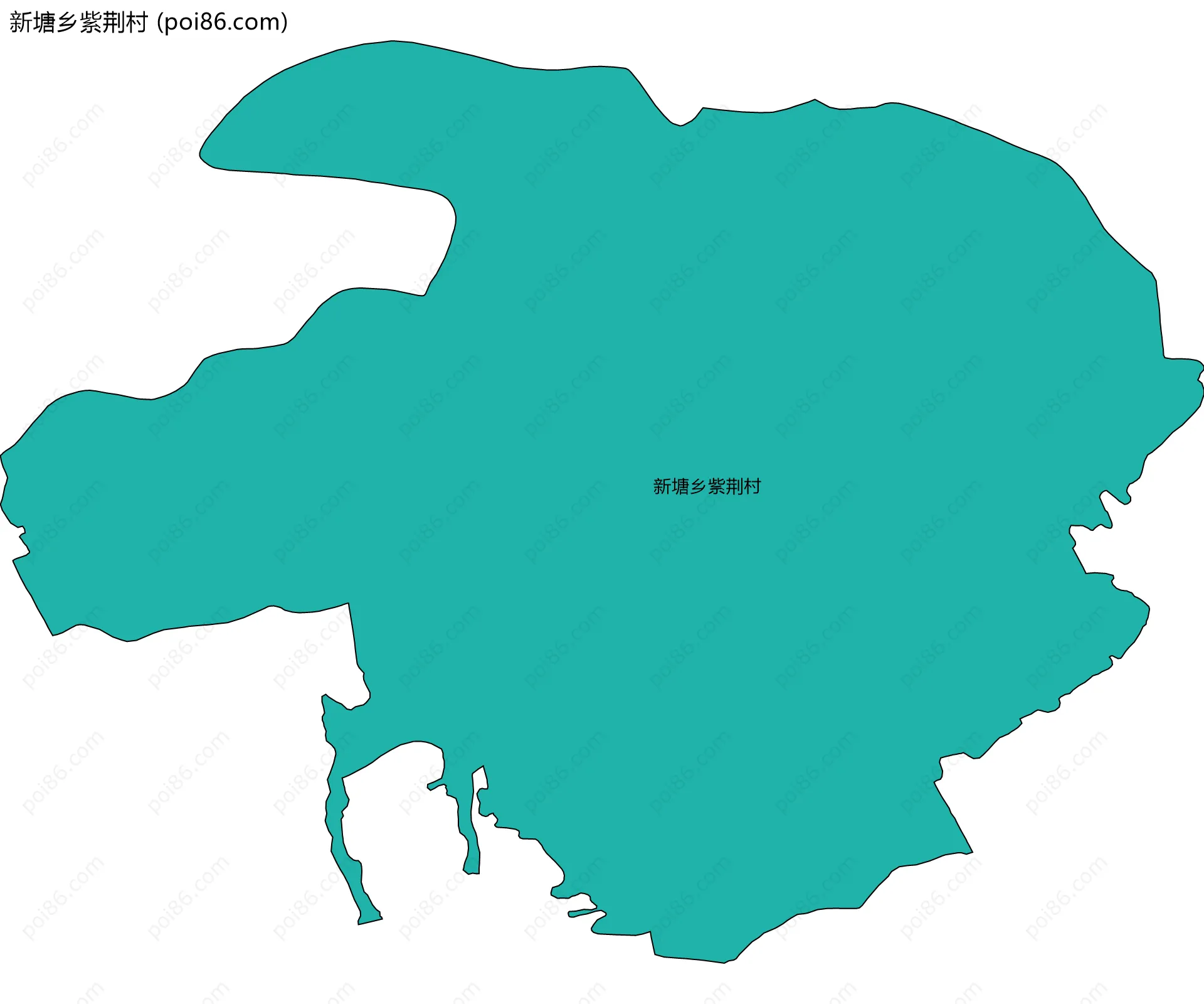新塘乡紫荆村边界地图