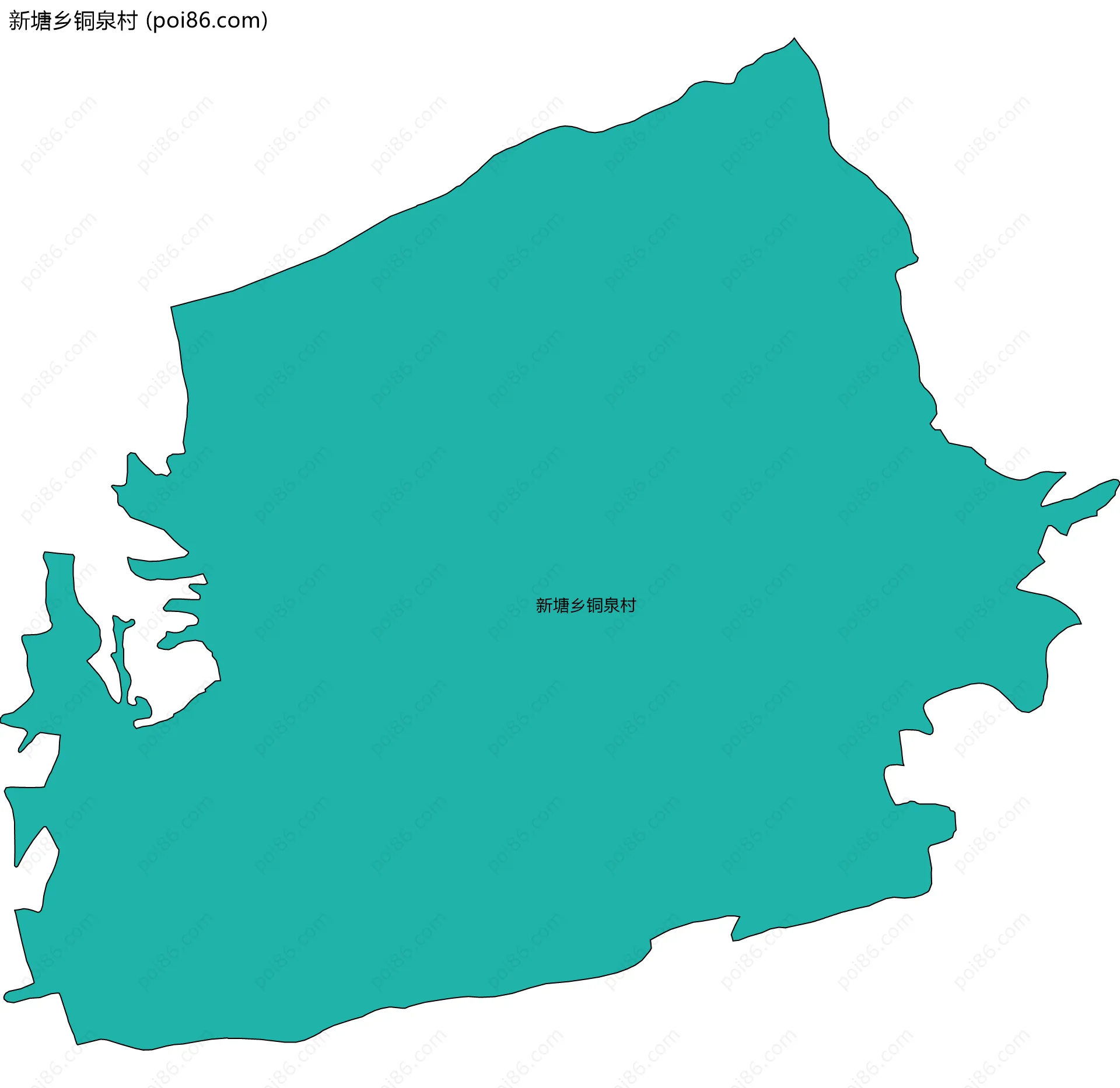 新塘乡铜泉村边界地图