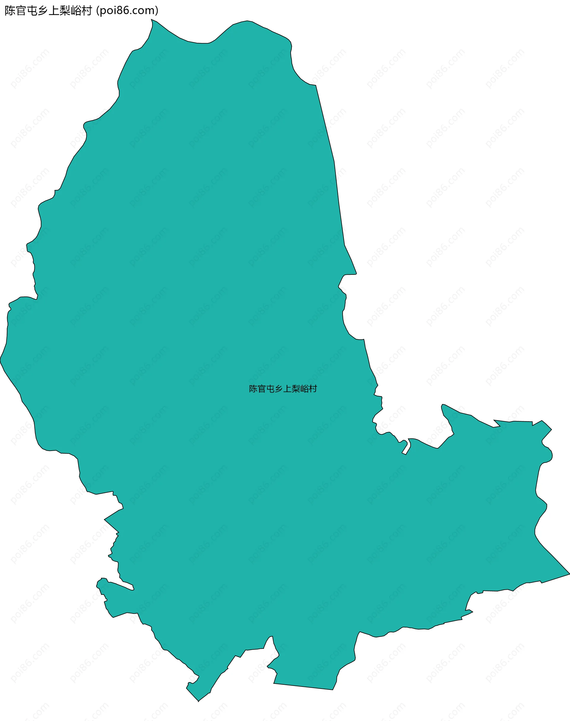 陈官屯乡上梨峪村边界地图