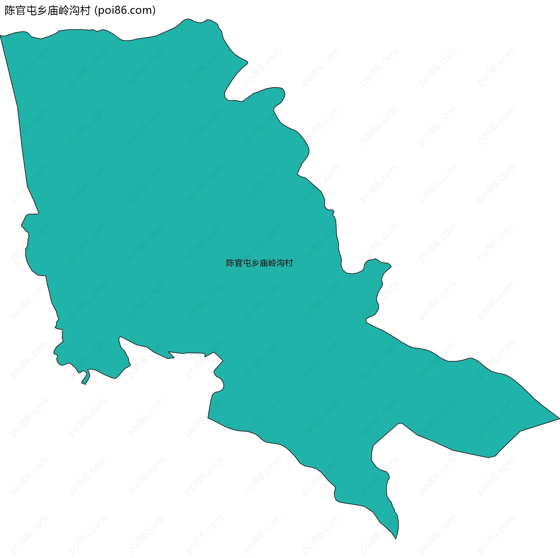 陈官屯乡庙岭沟村边界地图