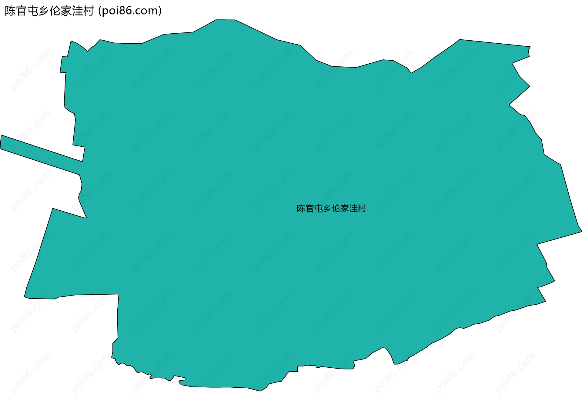 陈官屯乡伦家洼村边界地图