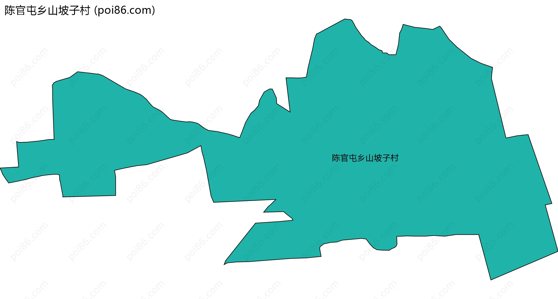 陈官屯乡山坡子村边界地图