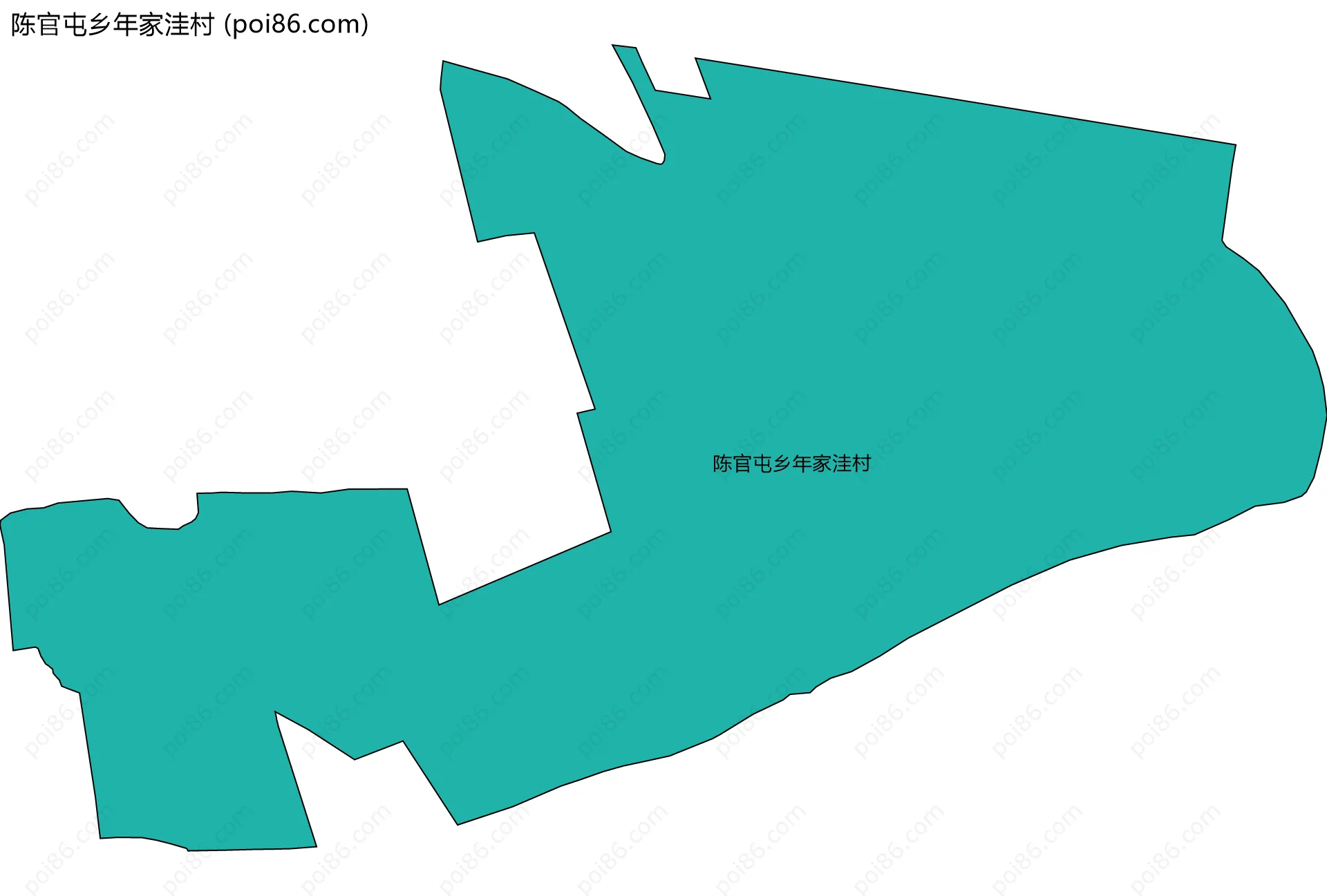 陈官屯乡年家洼村边界地图