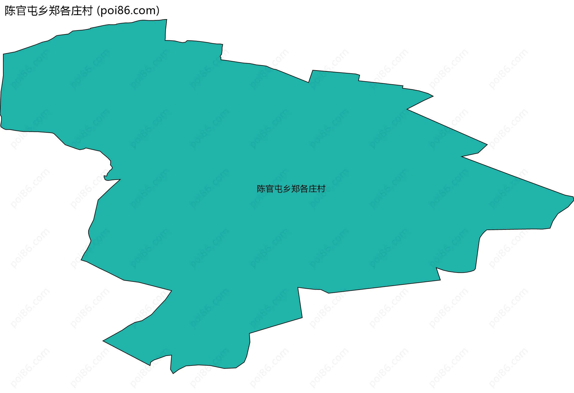 陈官屯乡郑各庄村边界地图