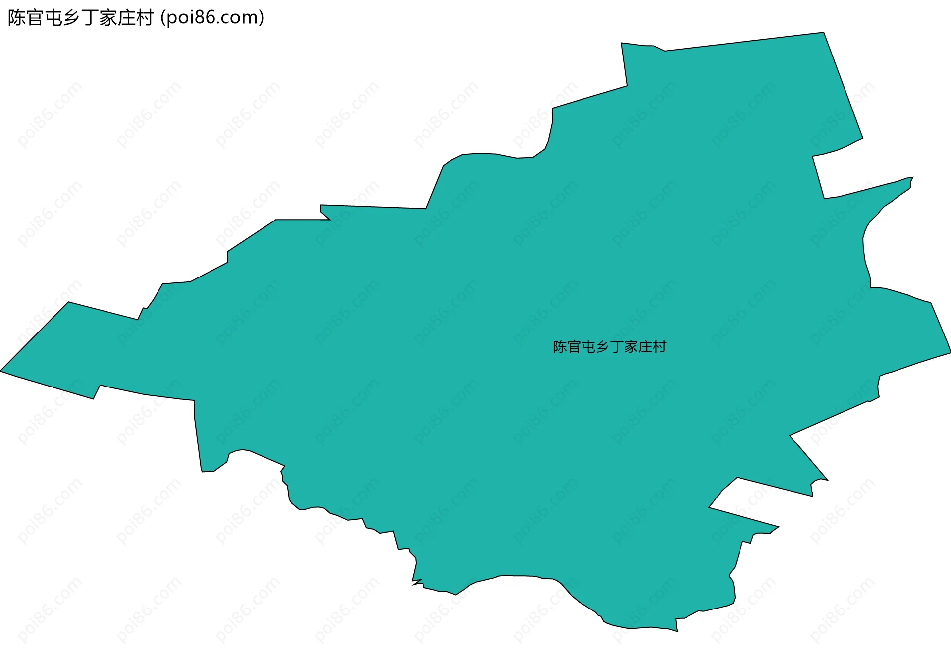 陈官屯乡丁家庄村边界地图