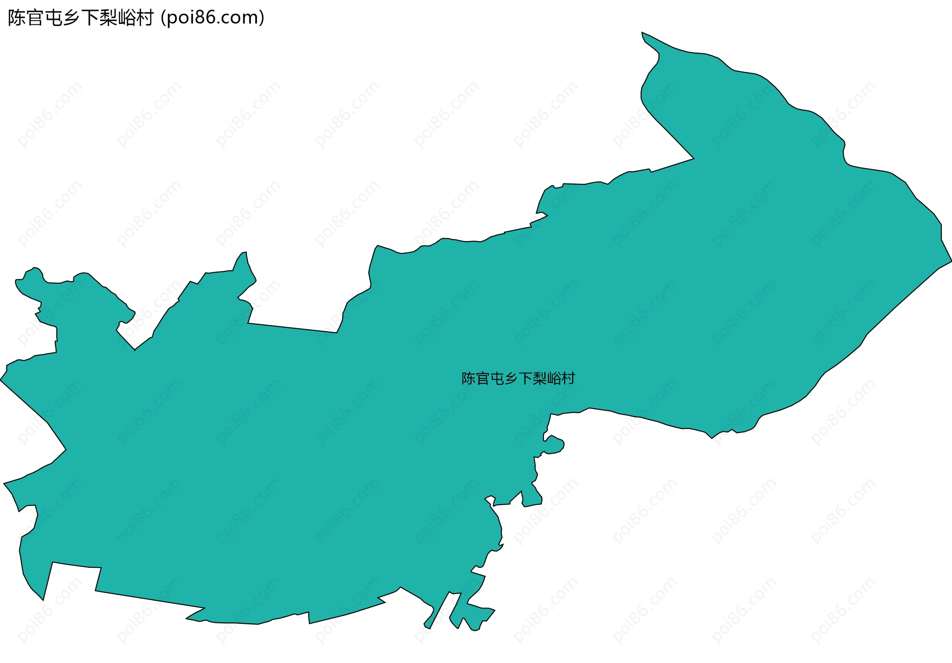 陈官屯乡下梨峪村边界地图