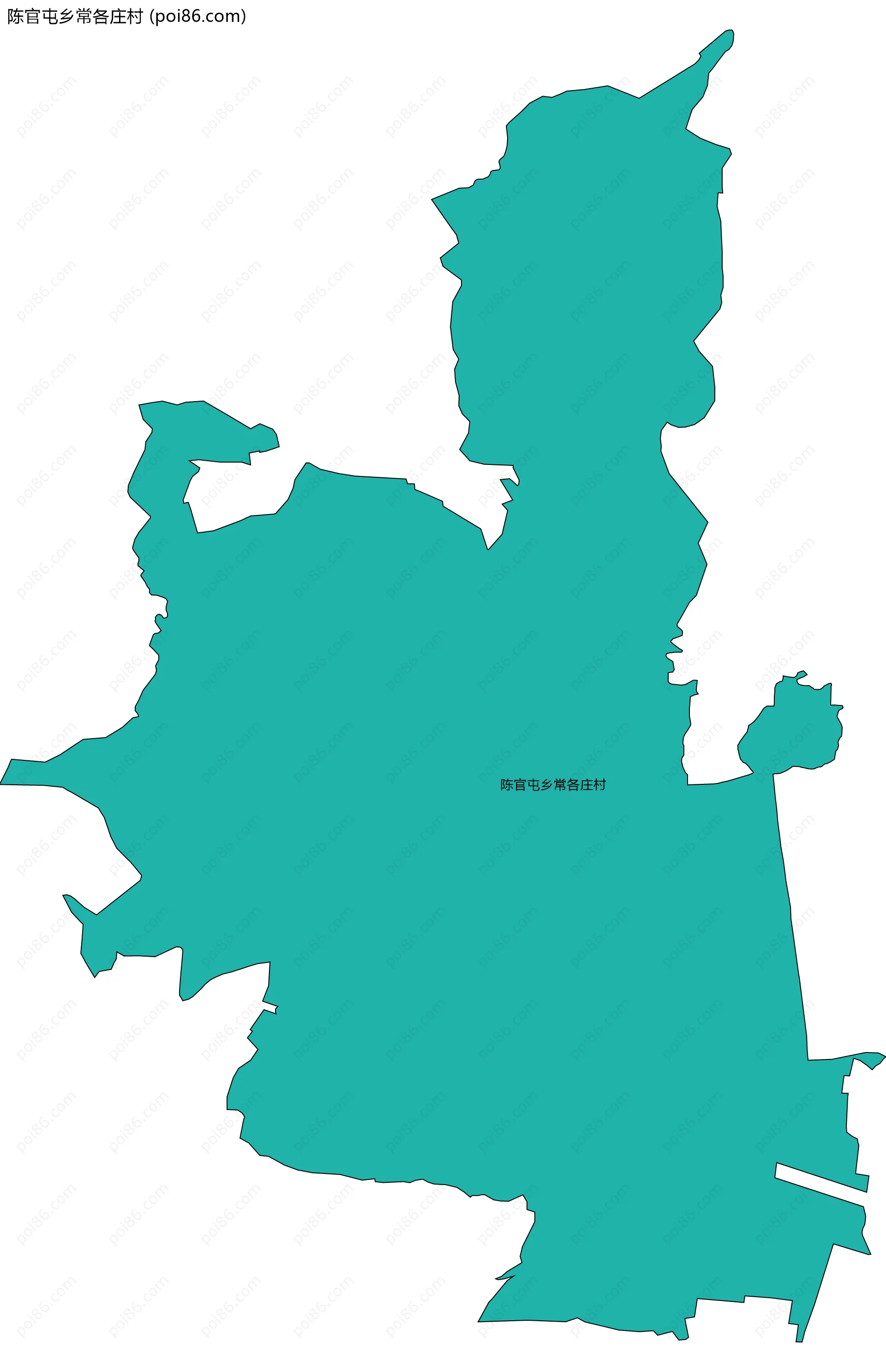 陈官屯乡常各庄村边界地图