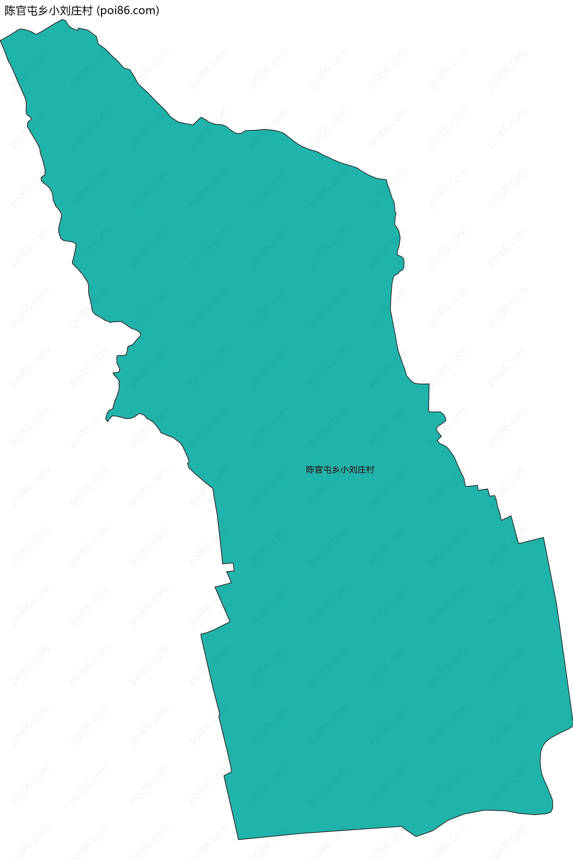 陈官屯乡小刘庄村边界地图