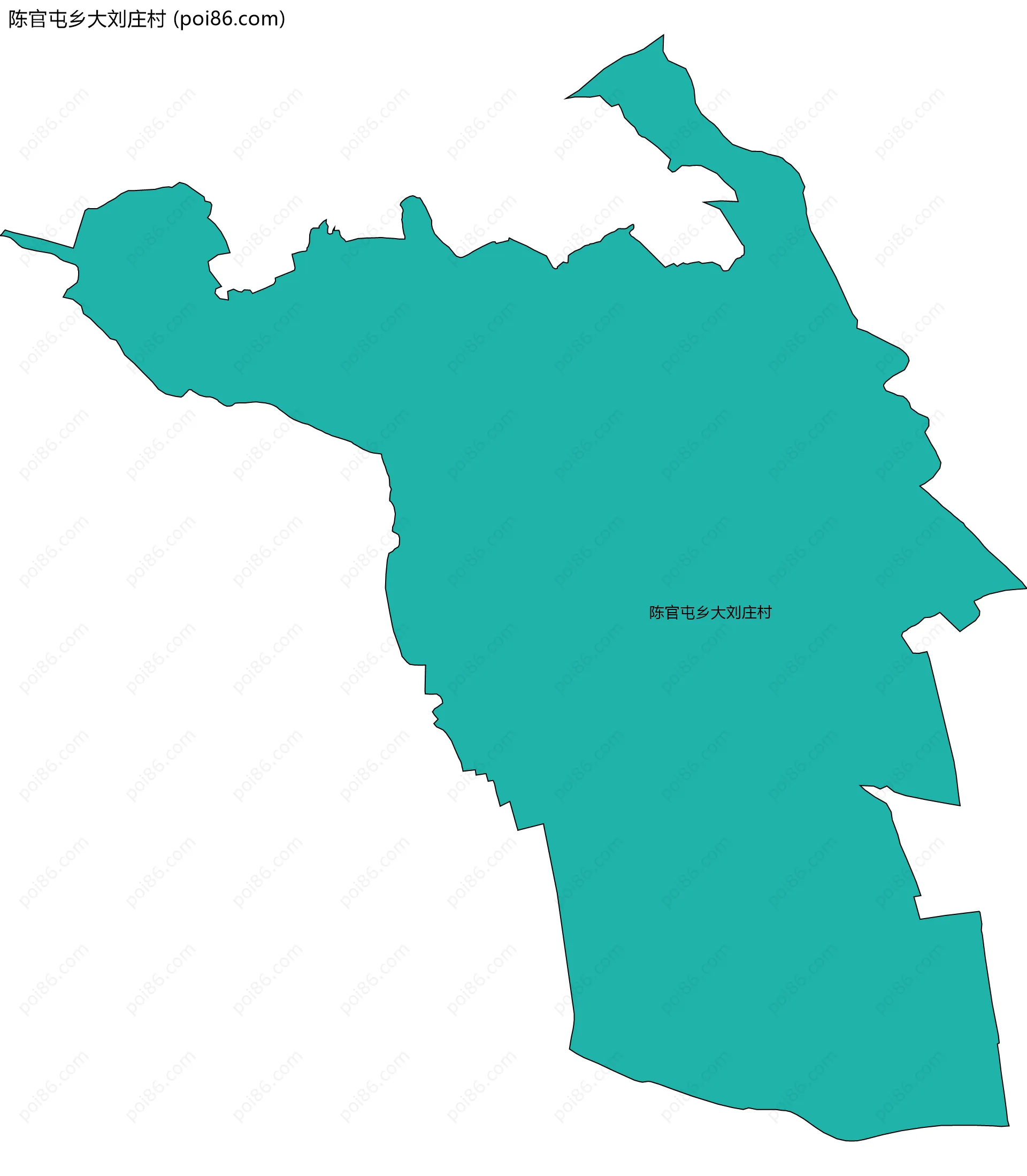 陈官屯乡大刘庄村边界地图