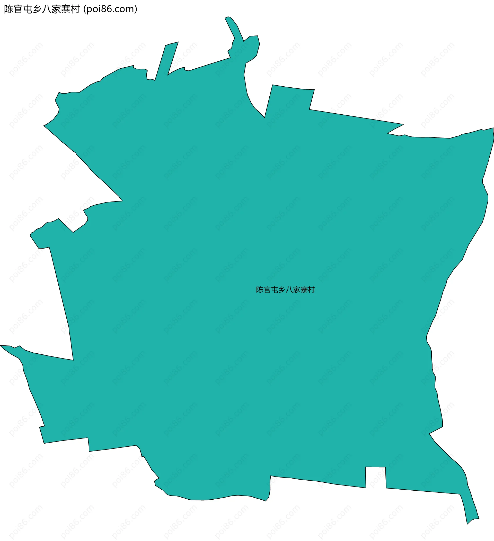 陈官屯乡八家寨村边界地图