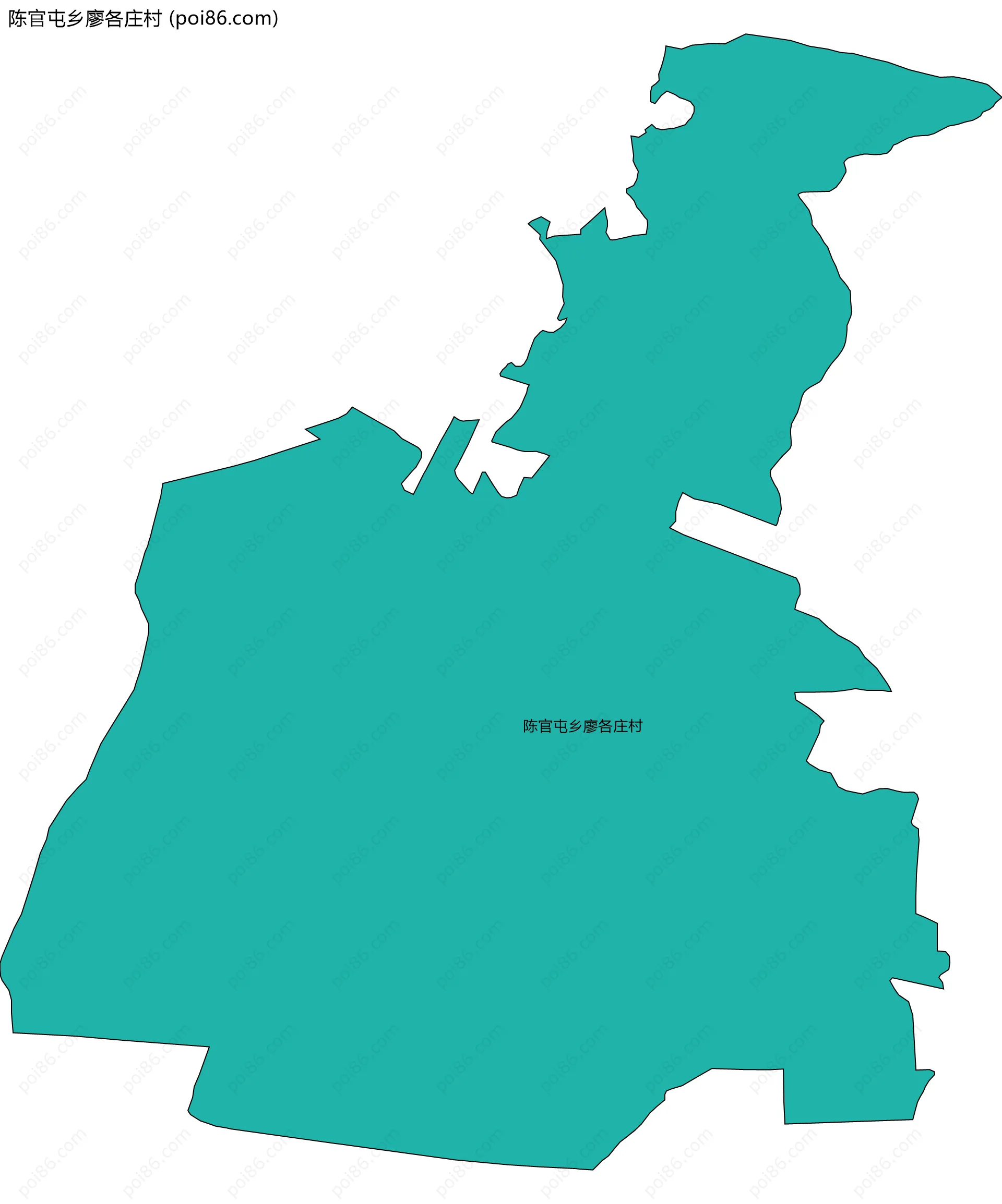 陈官屯乡廖各庄村边界地图