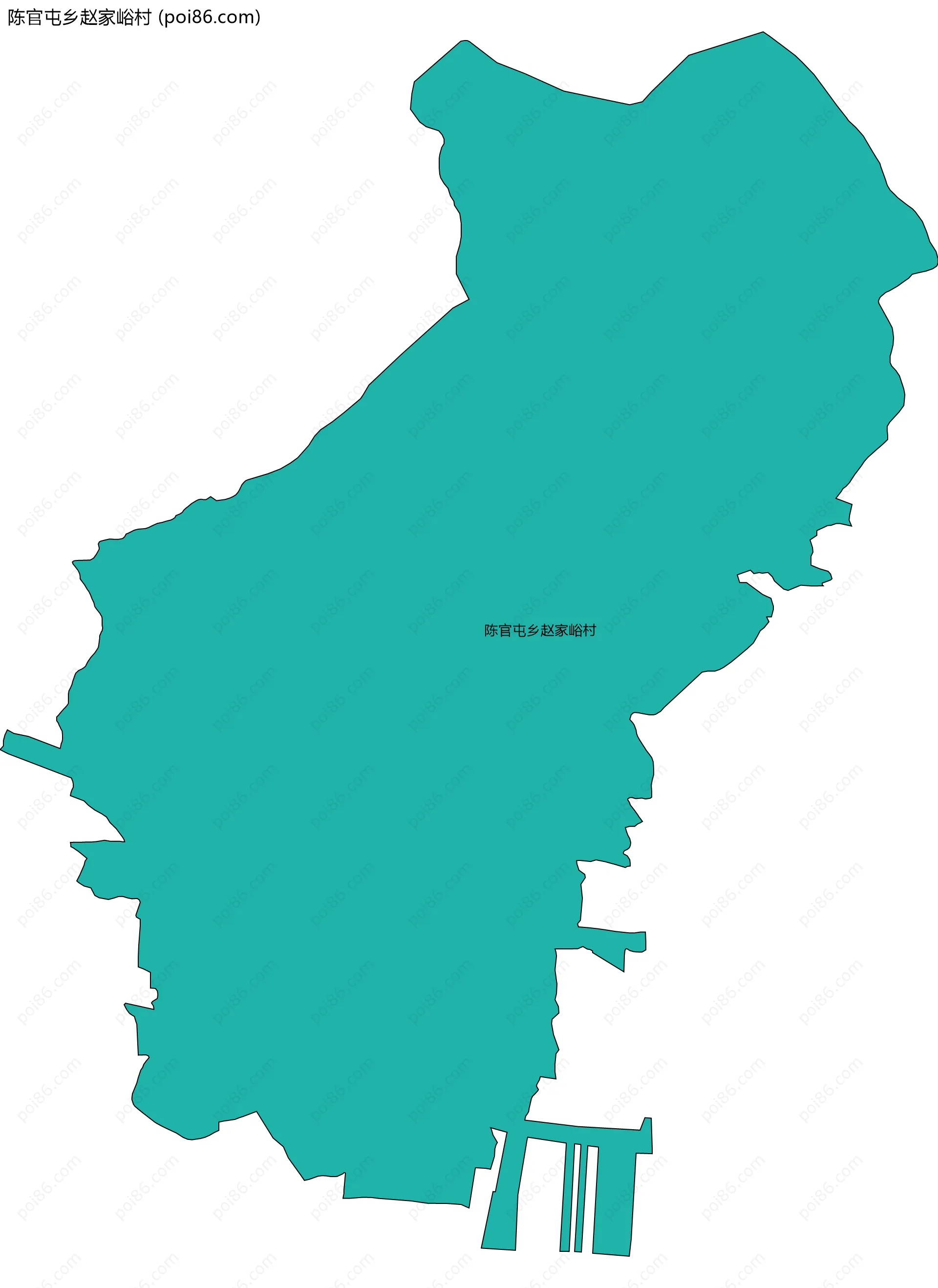 陈官屯乡赵家峪村边界地图