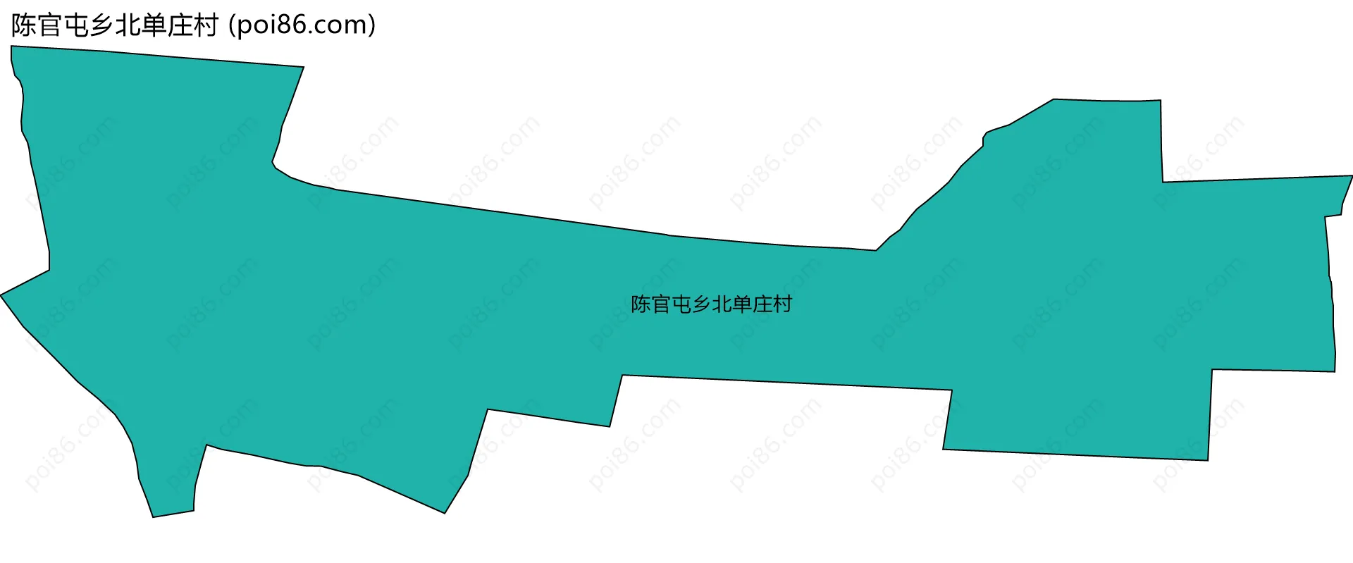 陈官屯乡北单庄村边界地图