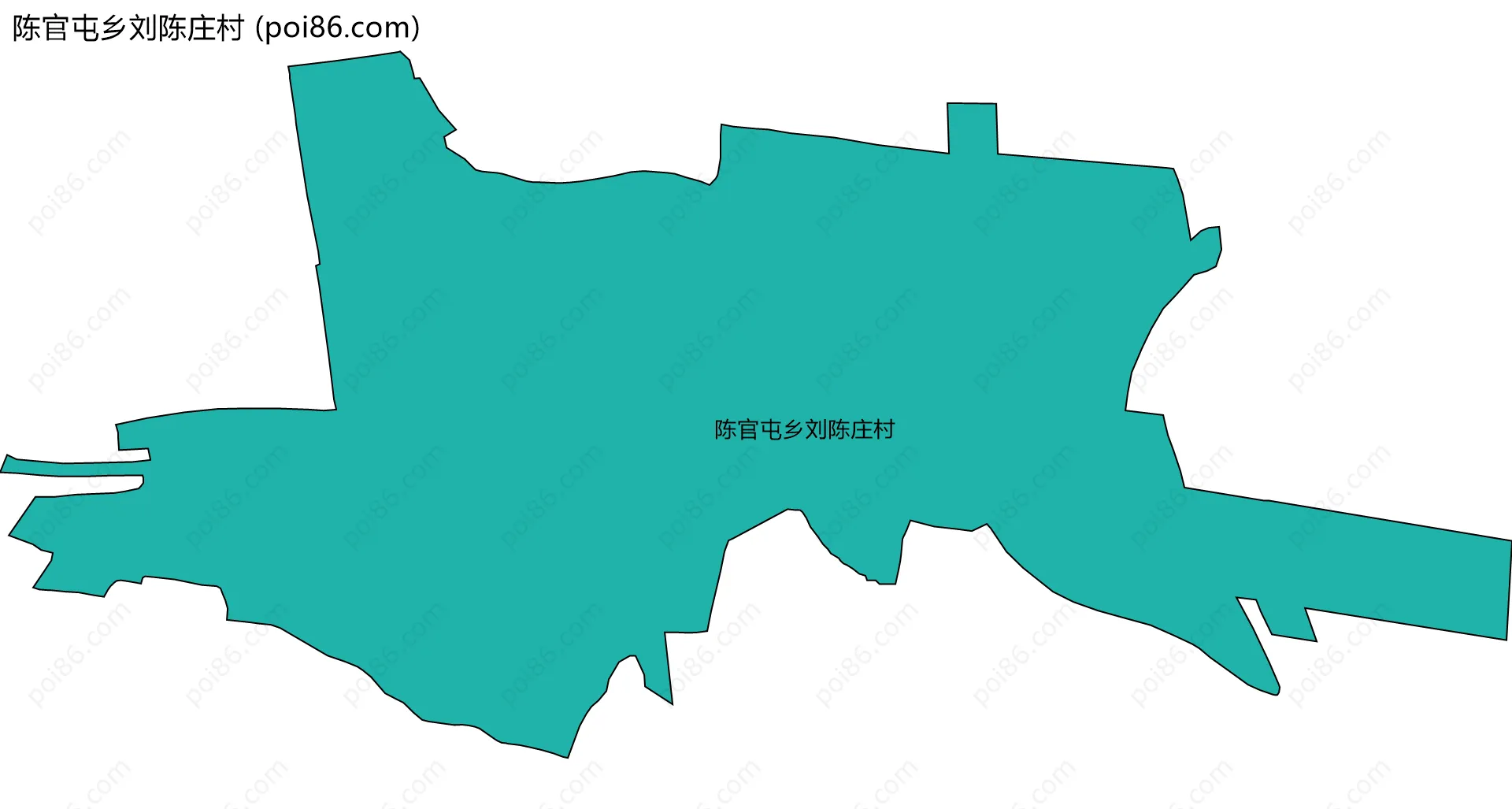 陈官屯乡刘陈庄村边界地图