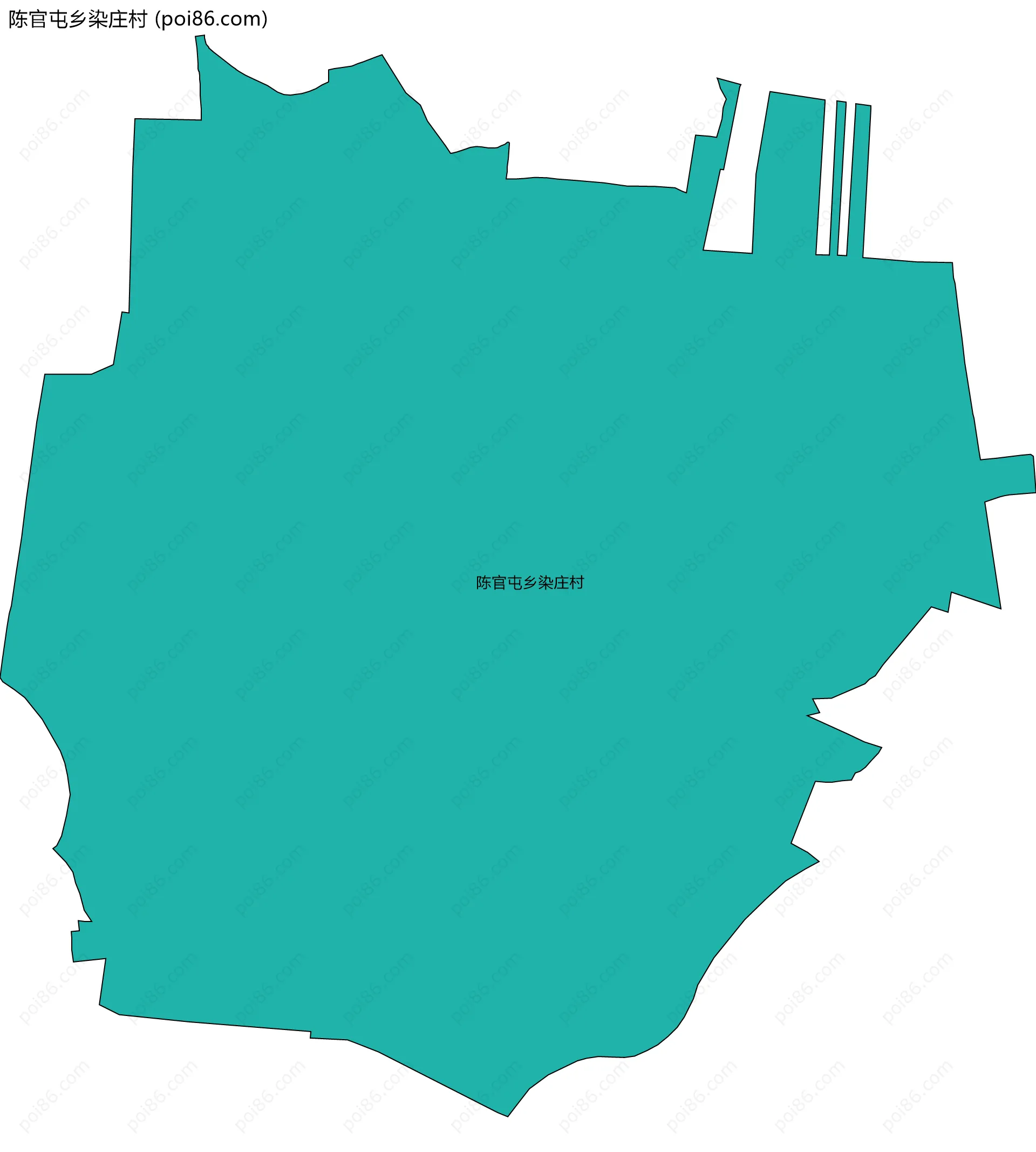 陈官屯乡染庄村边界地图