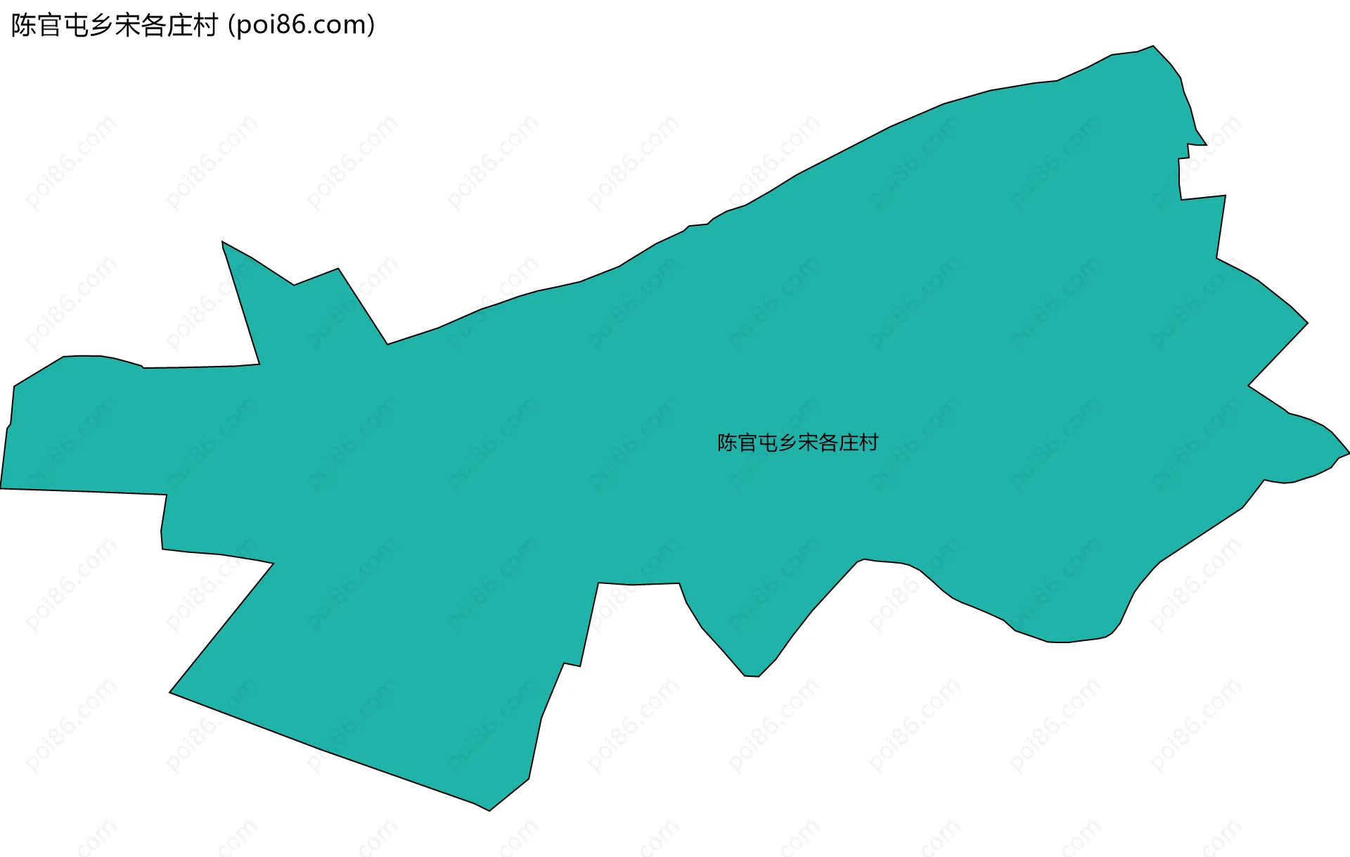 陈官屯乡宋各庄村边界地图