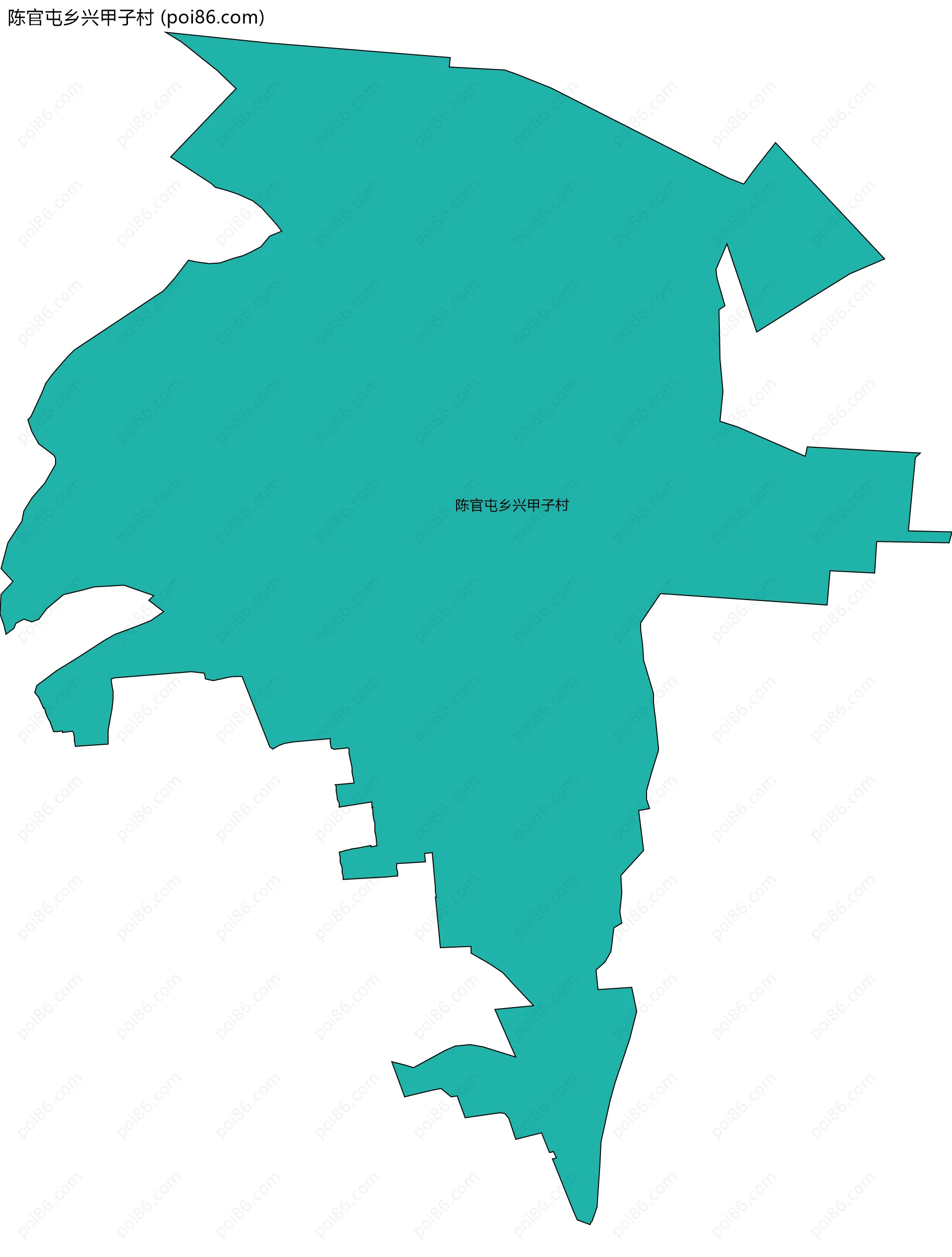 陈官屯乡兴甲子村边界地图