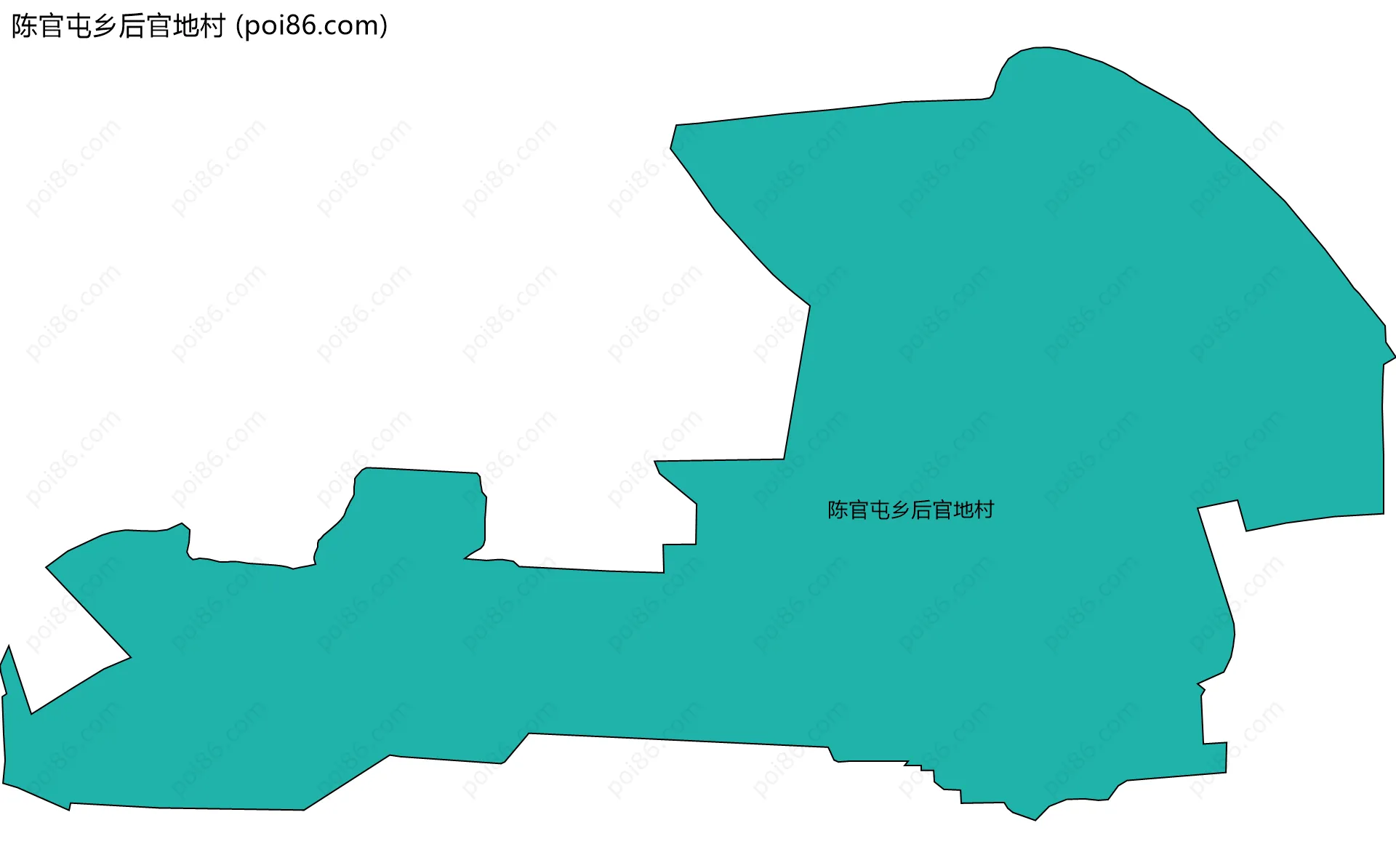 陈官屯乡后官地村边界地图