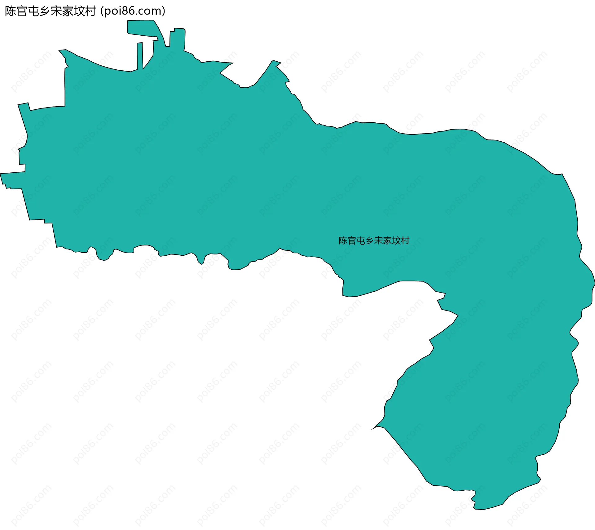 陈官屯乡宋家坟村边界地图