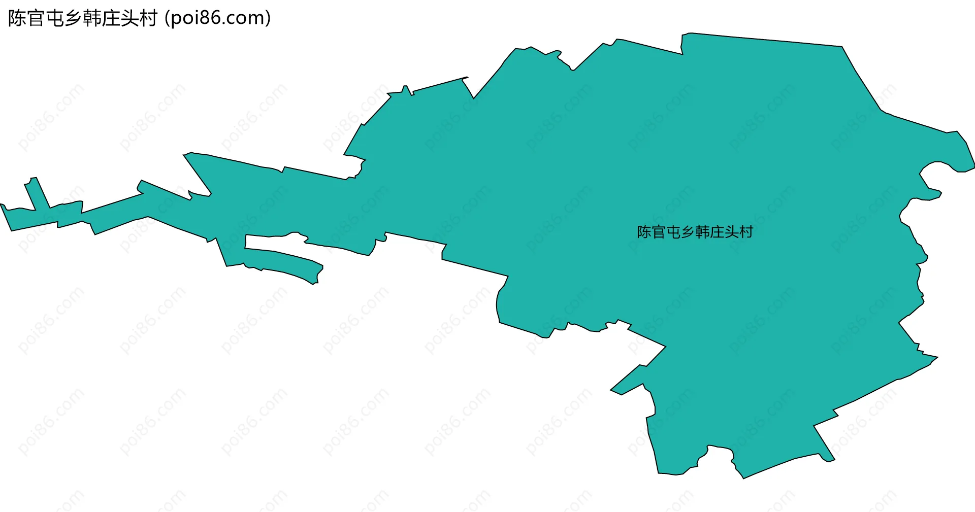 陈官屯乡韩庄头村边界地图