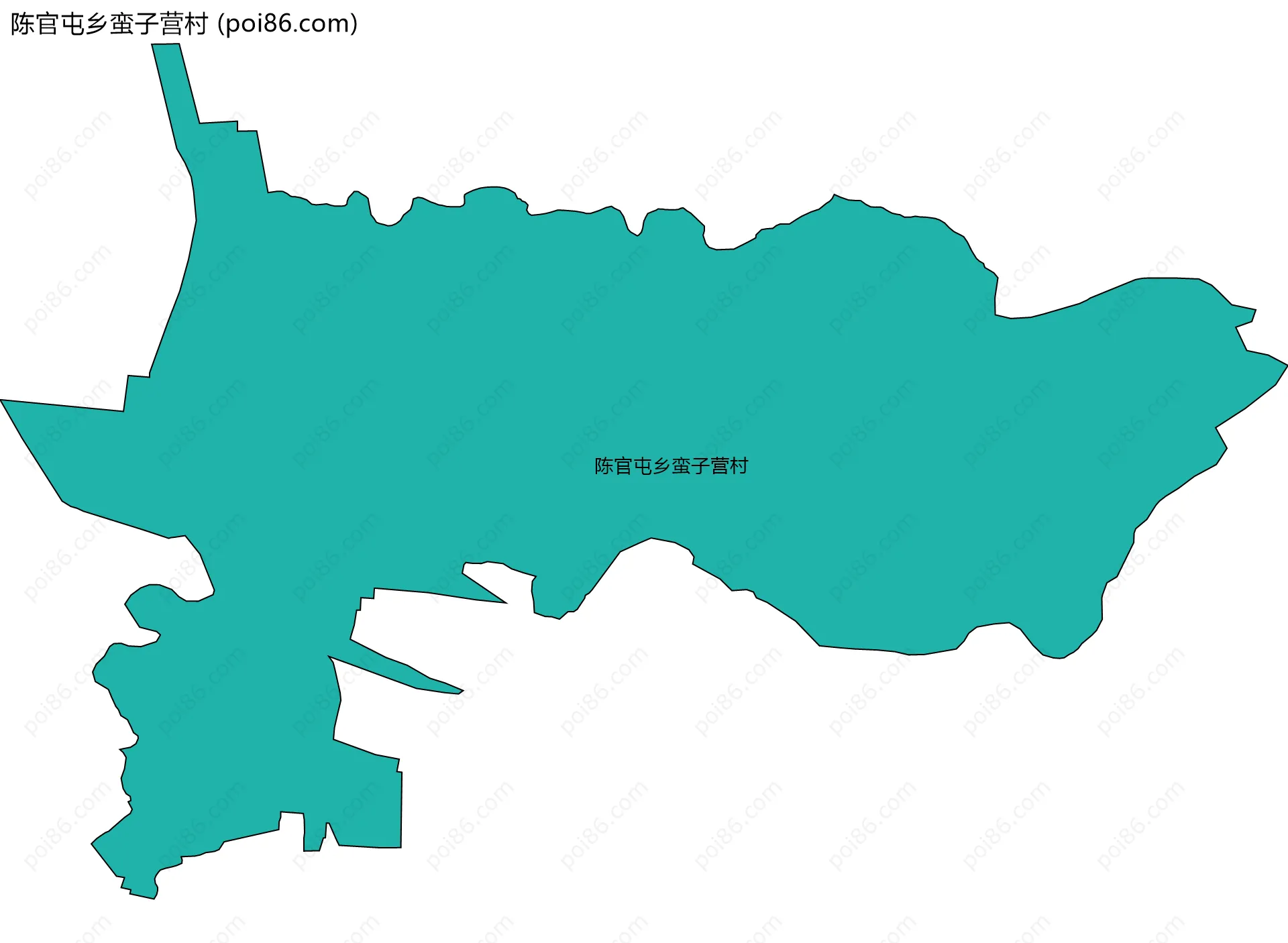 陈官屯乡蛮子营村边界地图