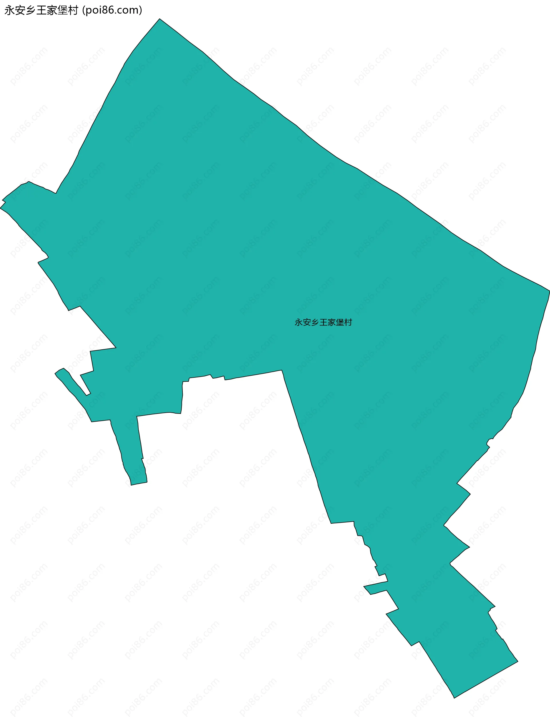 永安乡王家堡村边界地图