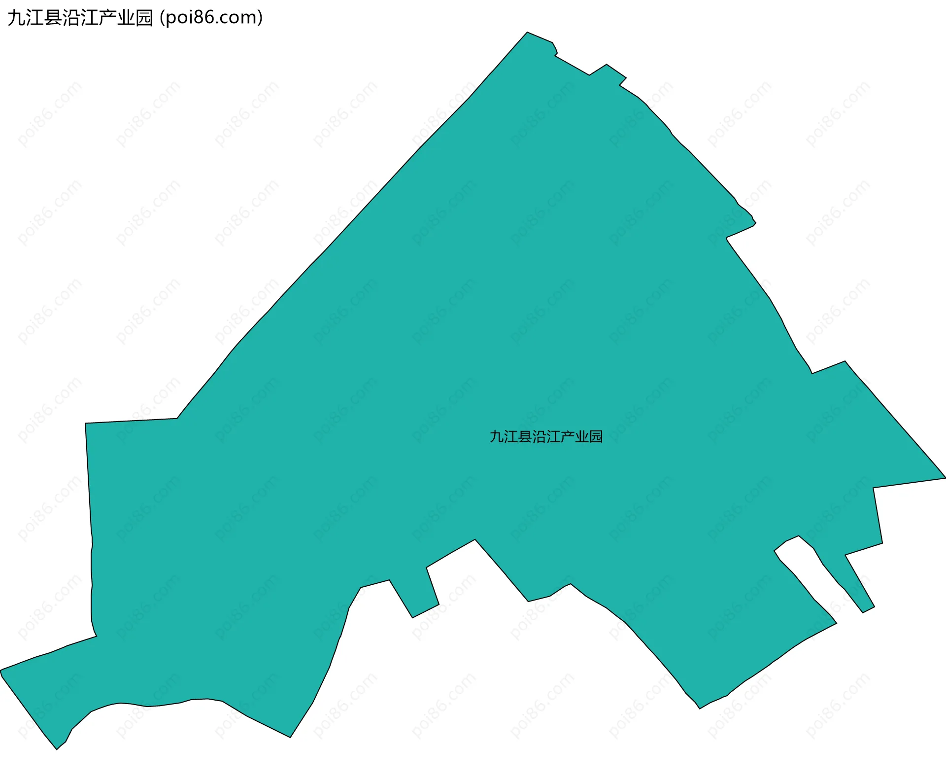 九江县沿江产业园边界地图