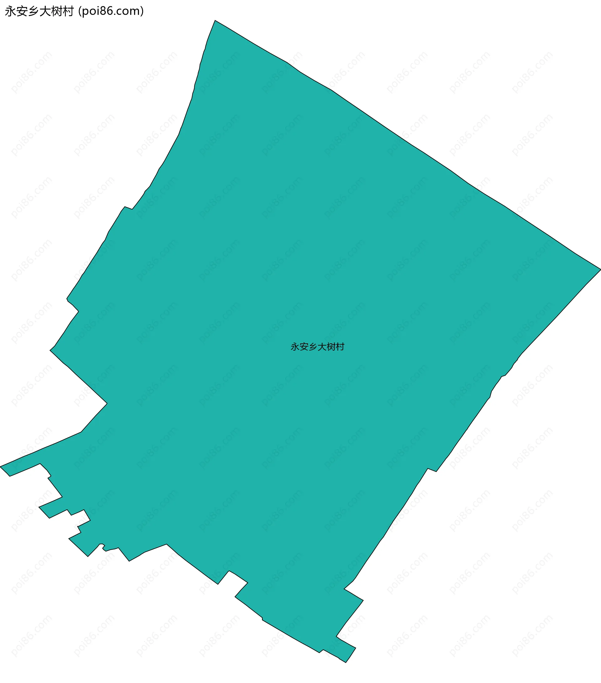 永安乡大树村边界地图