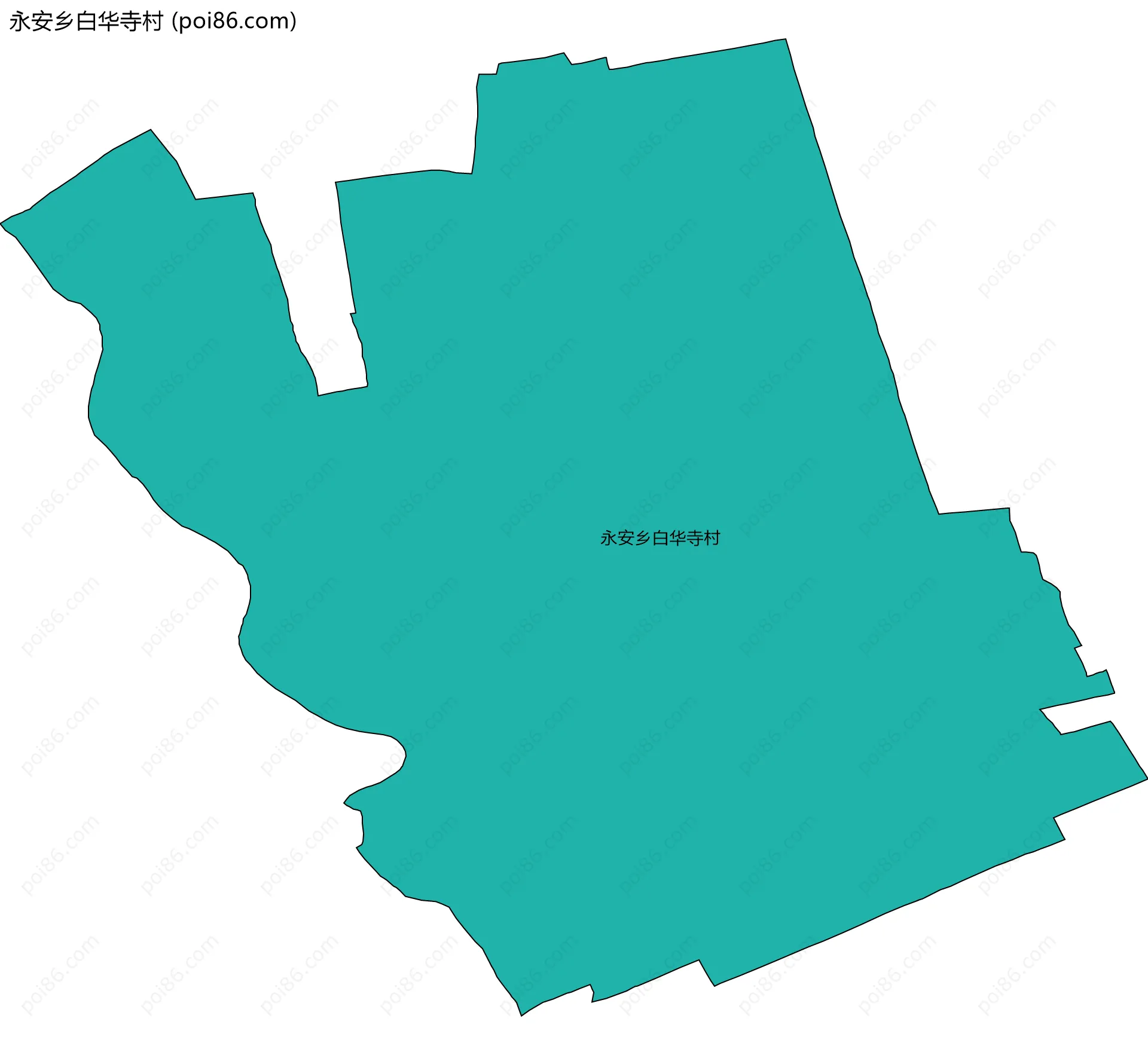 永安乡白华寺村边界地图