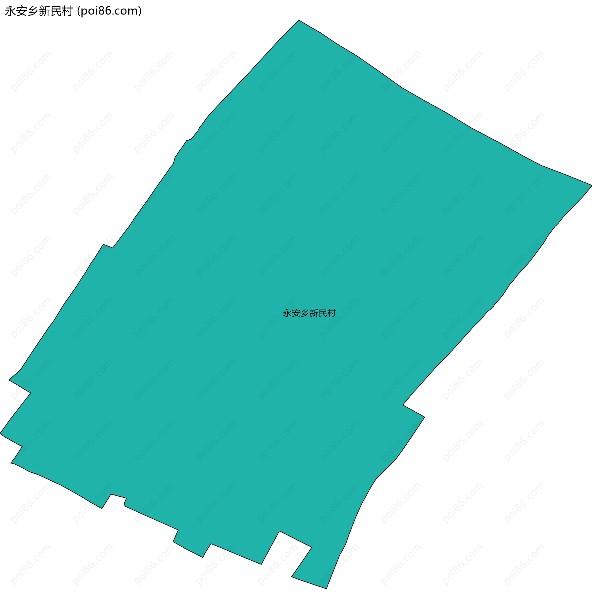 永安乡新民村边界地图