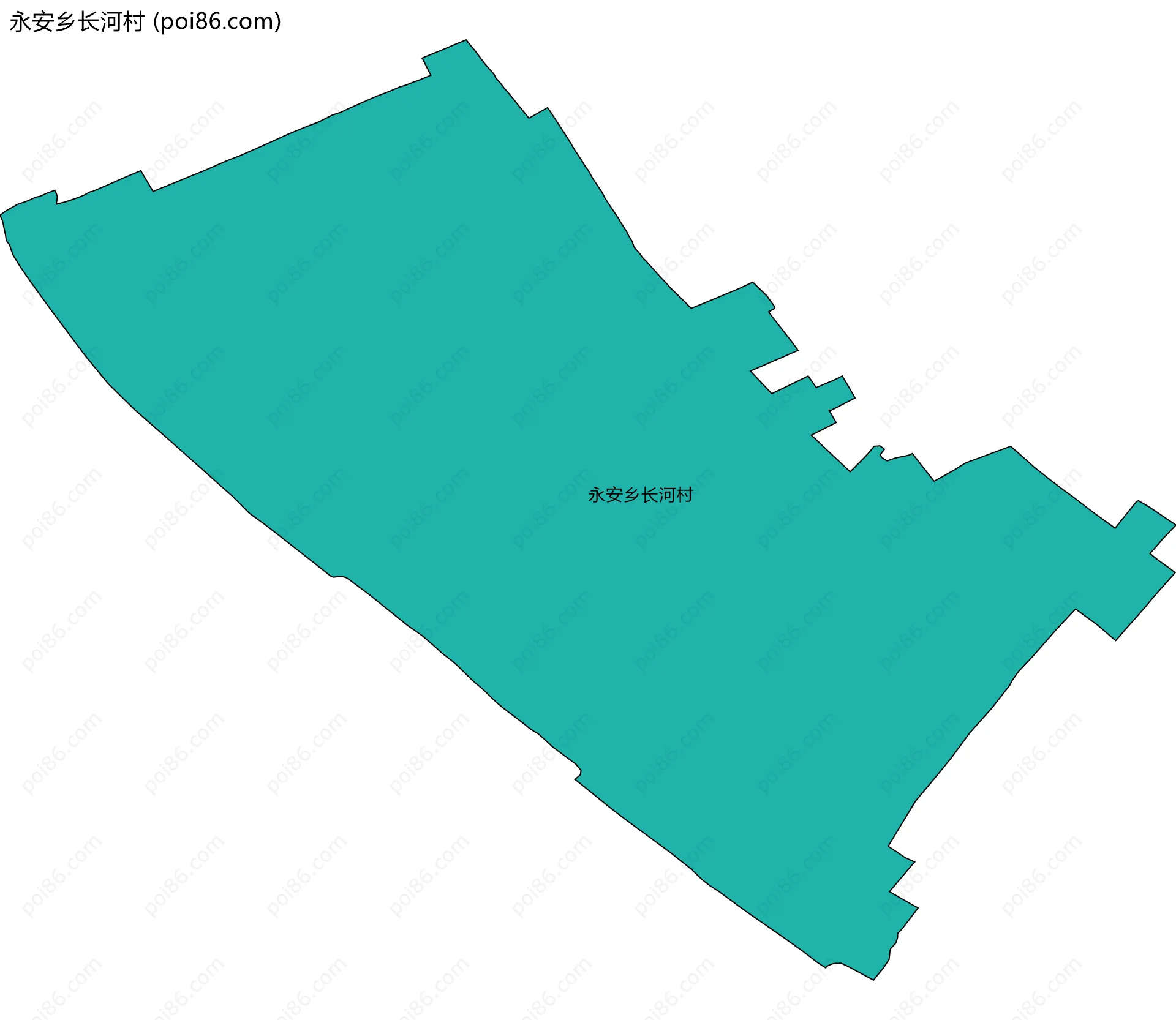 永安乡长河村边界地图