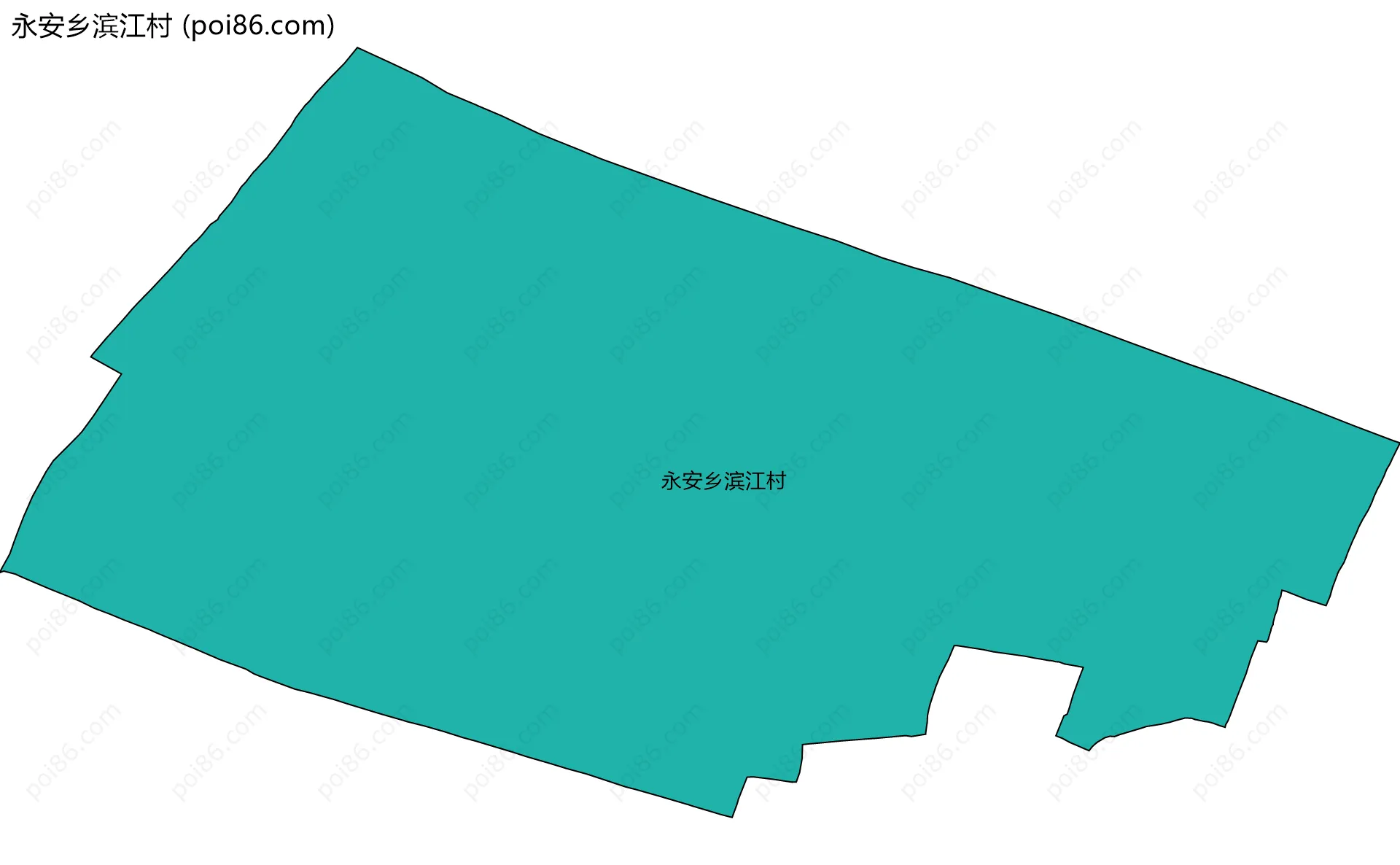 永安乡滨江村边界地图