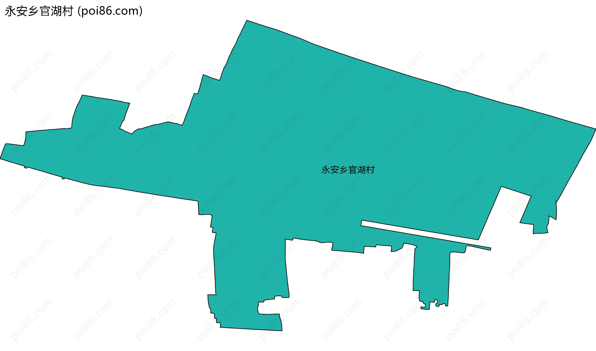 永安乡官湖村边界地图