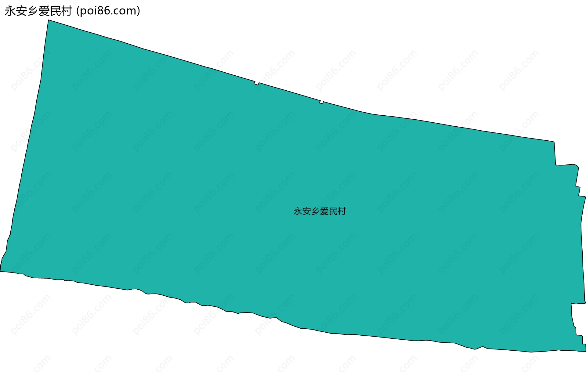 永安乡爱民村边界地图