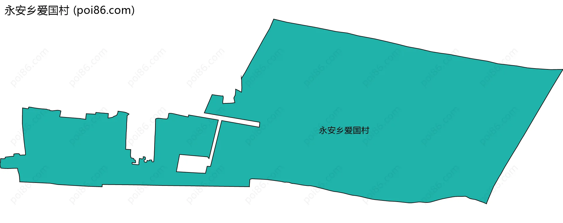 永安乡爱国村边界地图