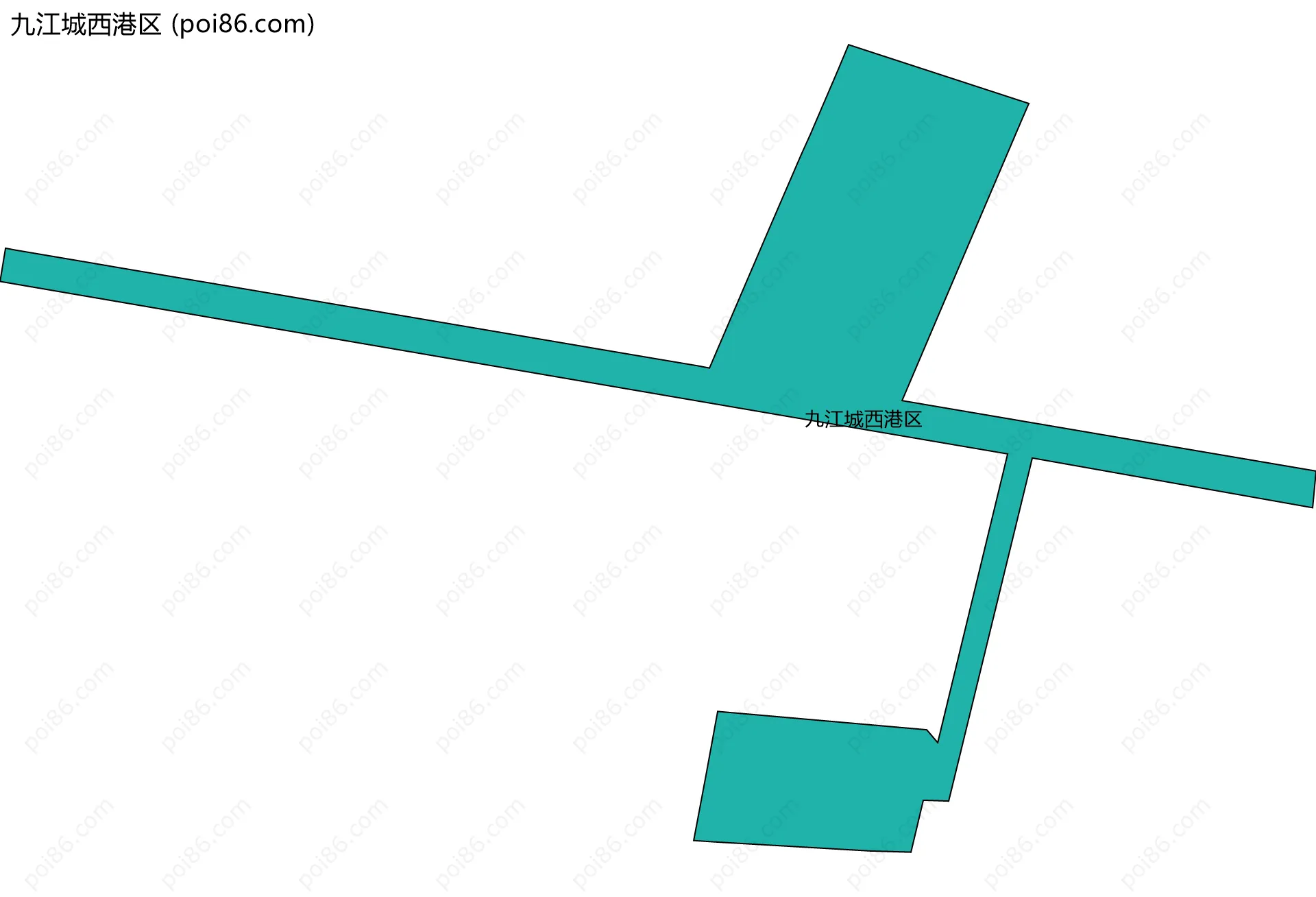 九江城西港区边界地图