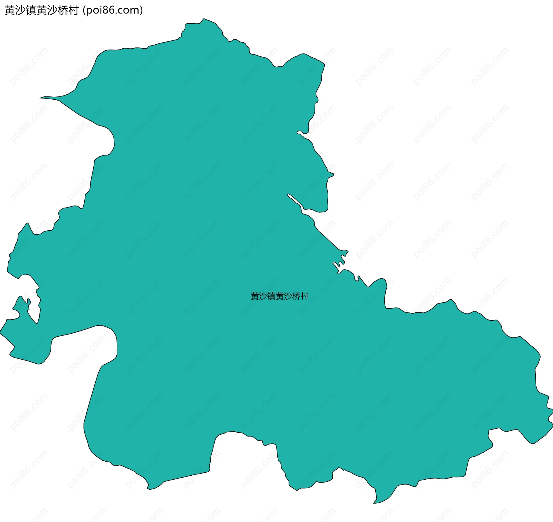 黄沙镇黄沙桥村边界地图